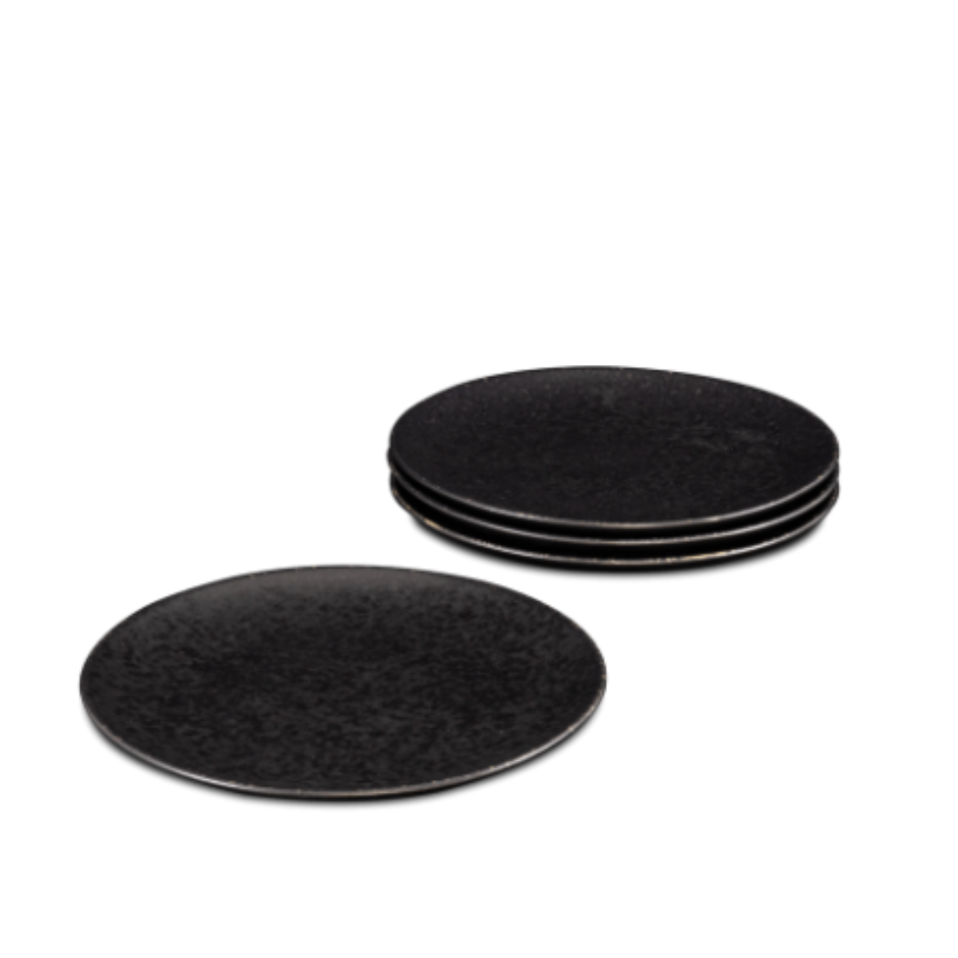 Terrafina Black Stone Salad Plate - Set of 4 – Portugalia Marketplace
