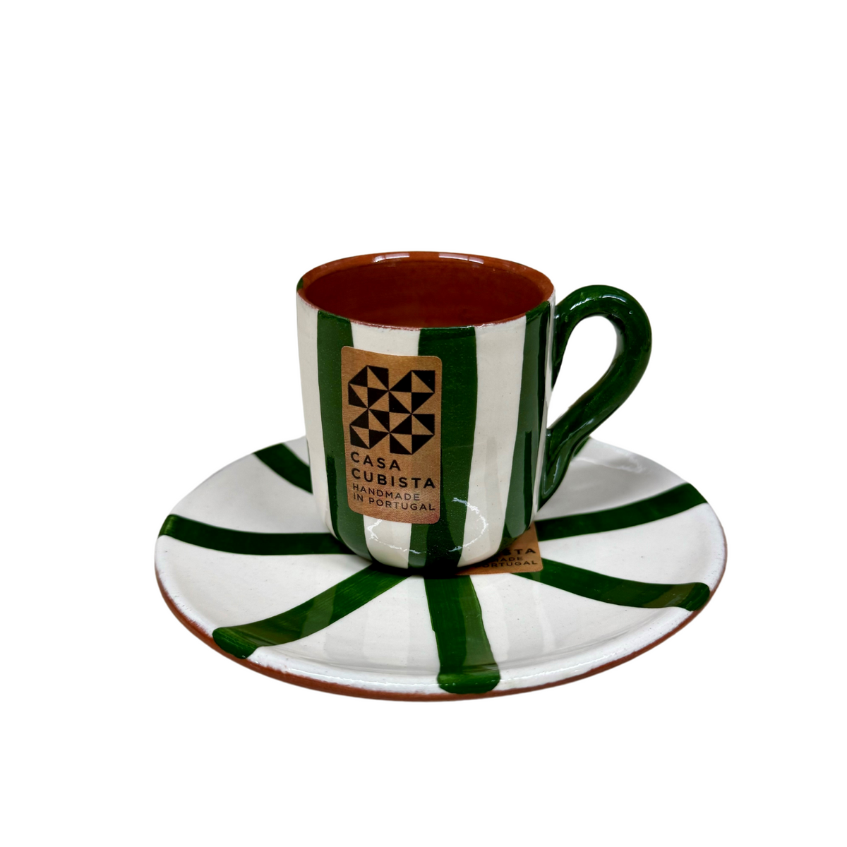 Casa Cubista Vertical Stripes Espresso Cup and Segment Saucer