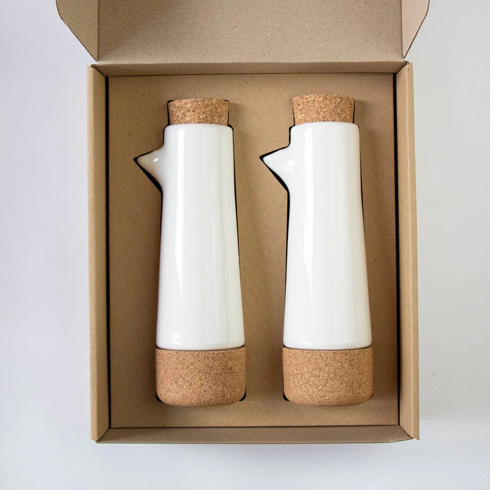 LIGA Ceramic Gift Set, Oil + Vinegar Dispenser