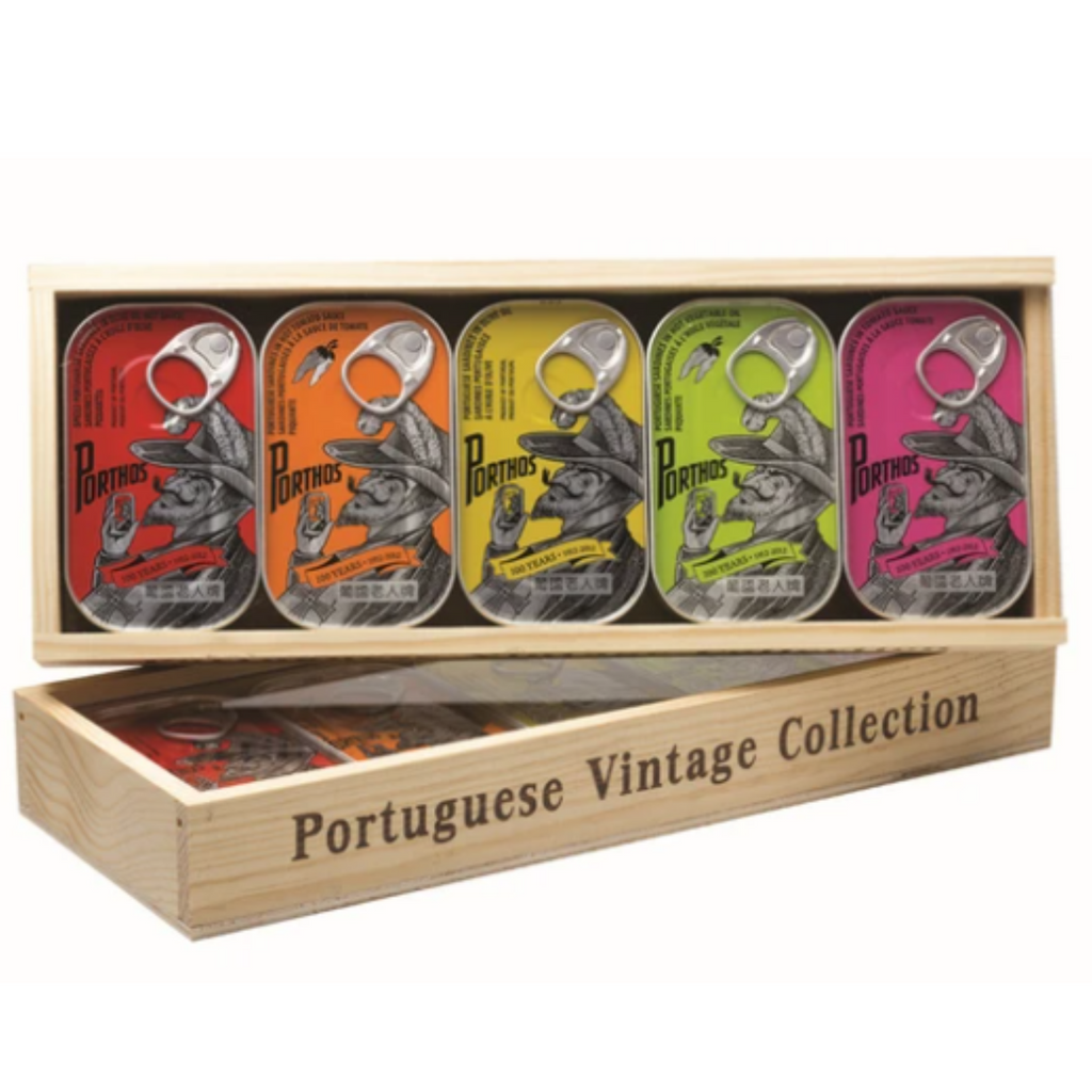 Porthos Sardines Wooden Box