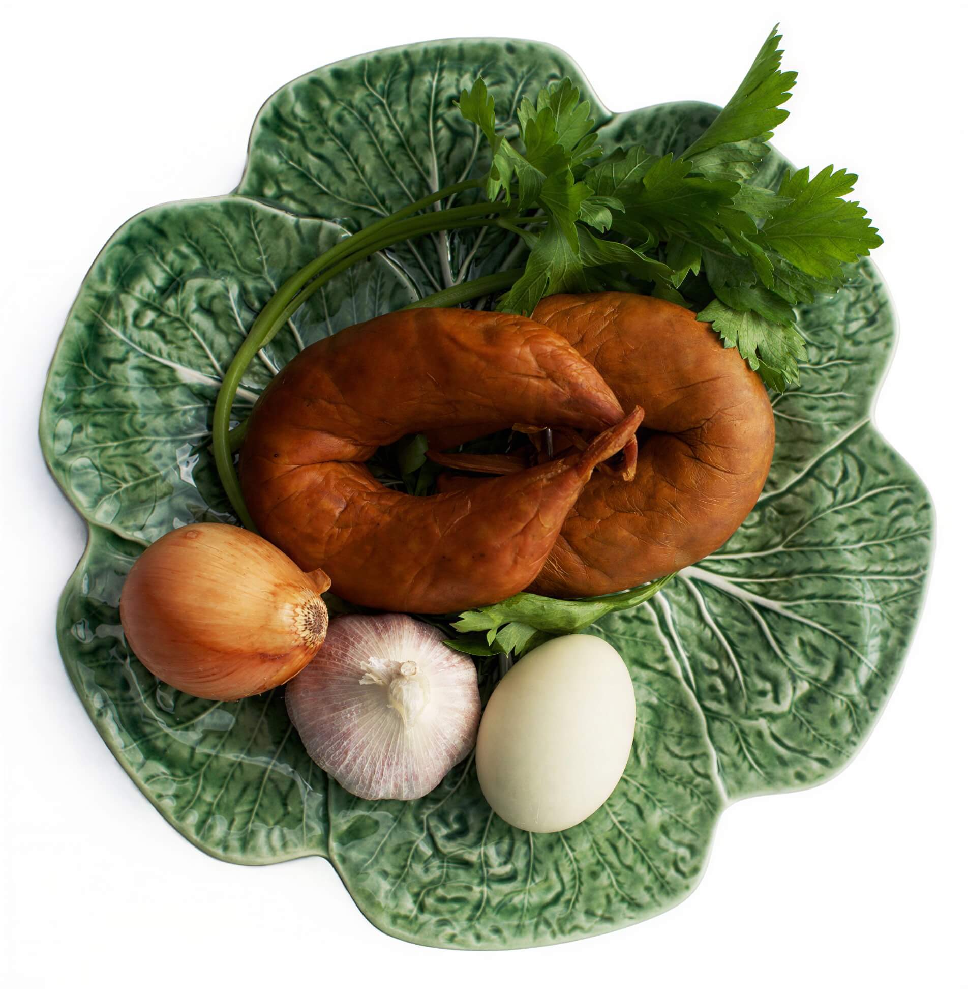Traditional Portuguese farinheira sausage, mildly smoked and rich in flavor, perfect for boiling