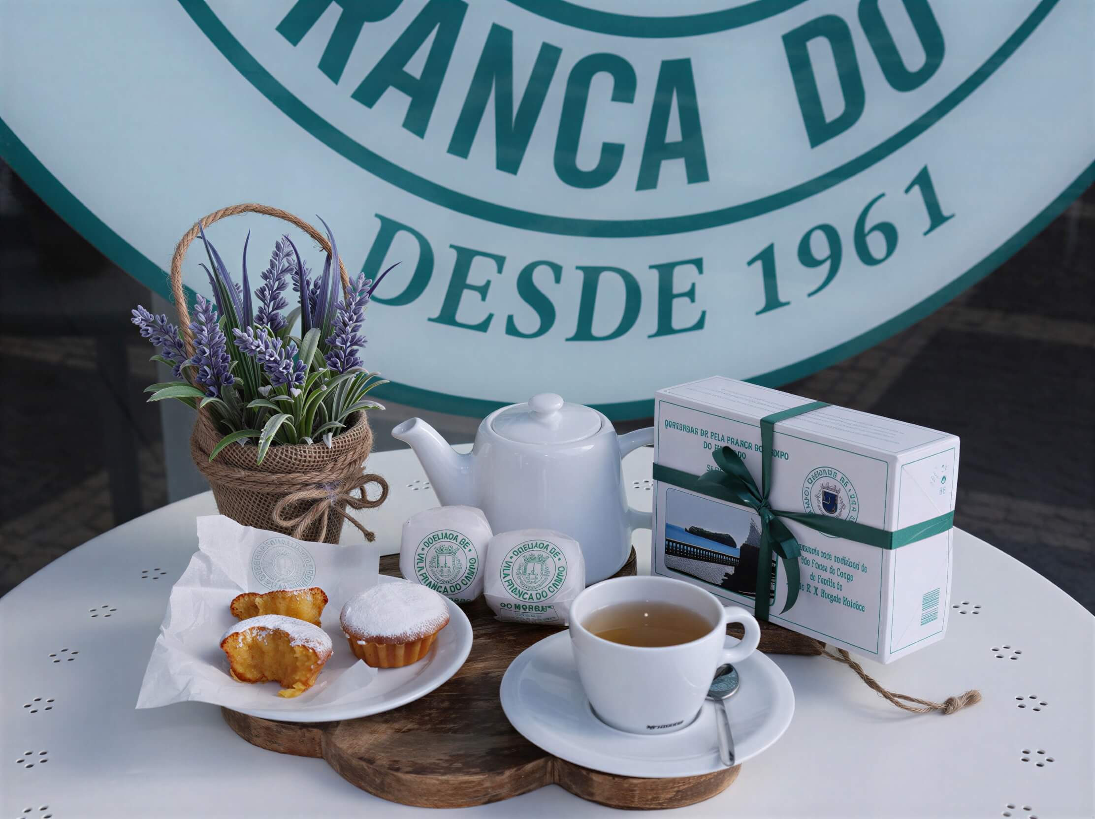 A breakfast spread of Queijadas De Vila Franca Do Campo Do Morgado Portuguese Custard Cakes