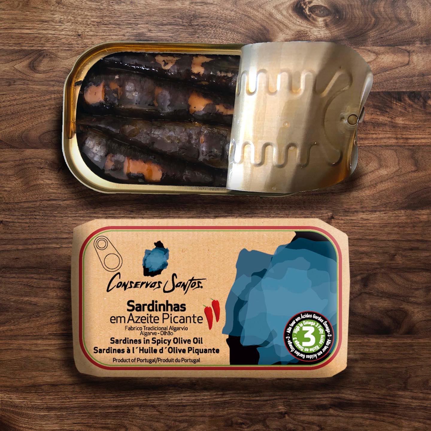 Conservas Santos Portuguese Sardines in Spicy Olive Oil