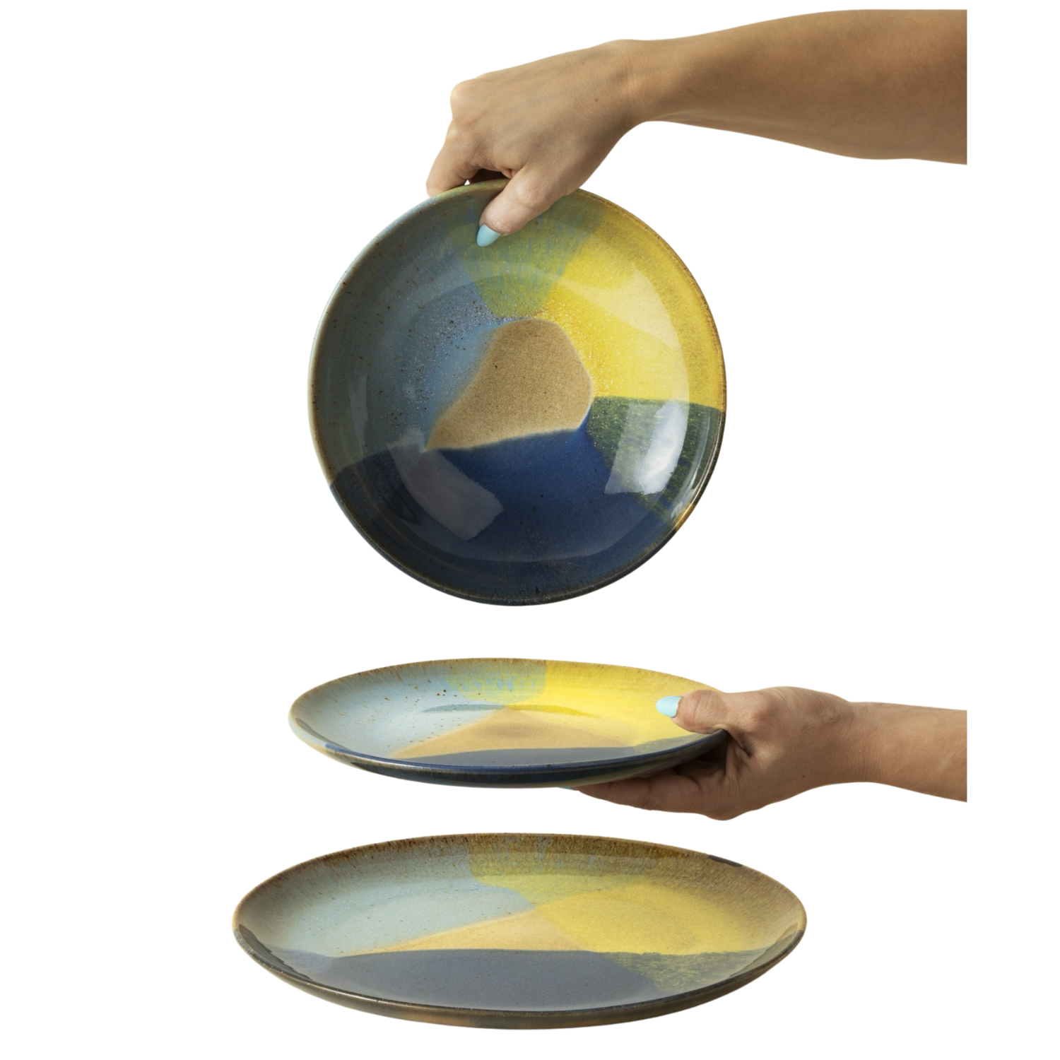 Terrafina Corals - 12 Piece Set with Pasta Plate