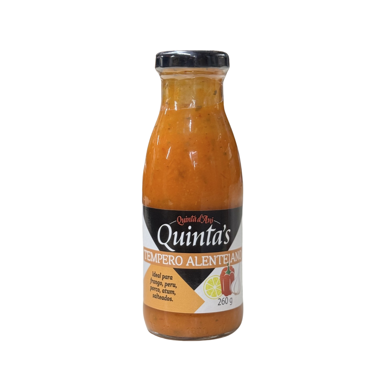 Bottle of Quinta's Alentejano seasoning on a white background