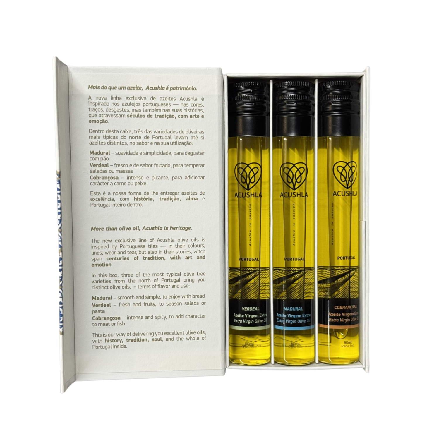 Acushla Limited Pack Verdeal + Madural + Cobrançosa Olive Oil 60ml