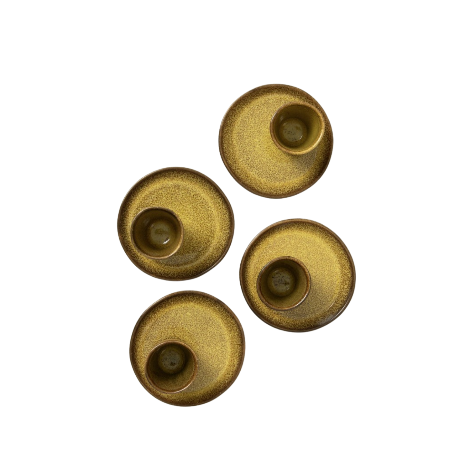 Terrafina Flower Seeds Yellow Espresso Cup and Saucer - Set of 4