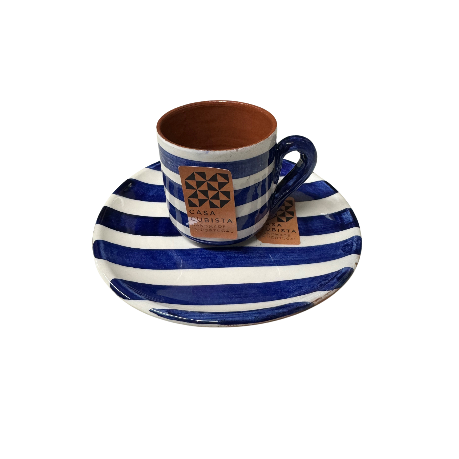 Casa Cubista Striped Espresso Cup and Saucer
