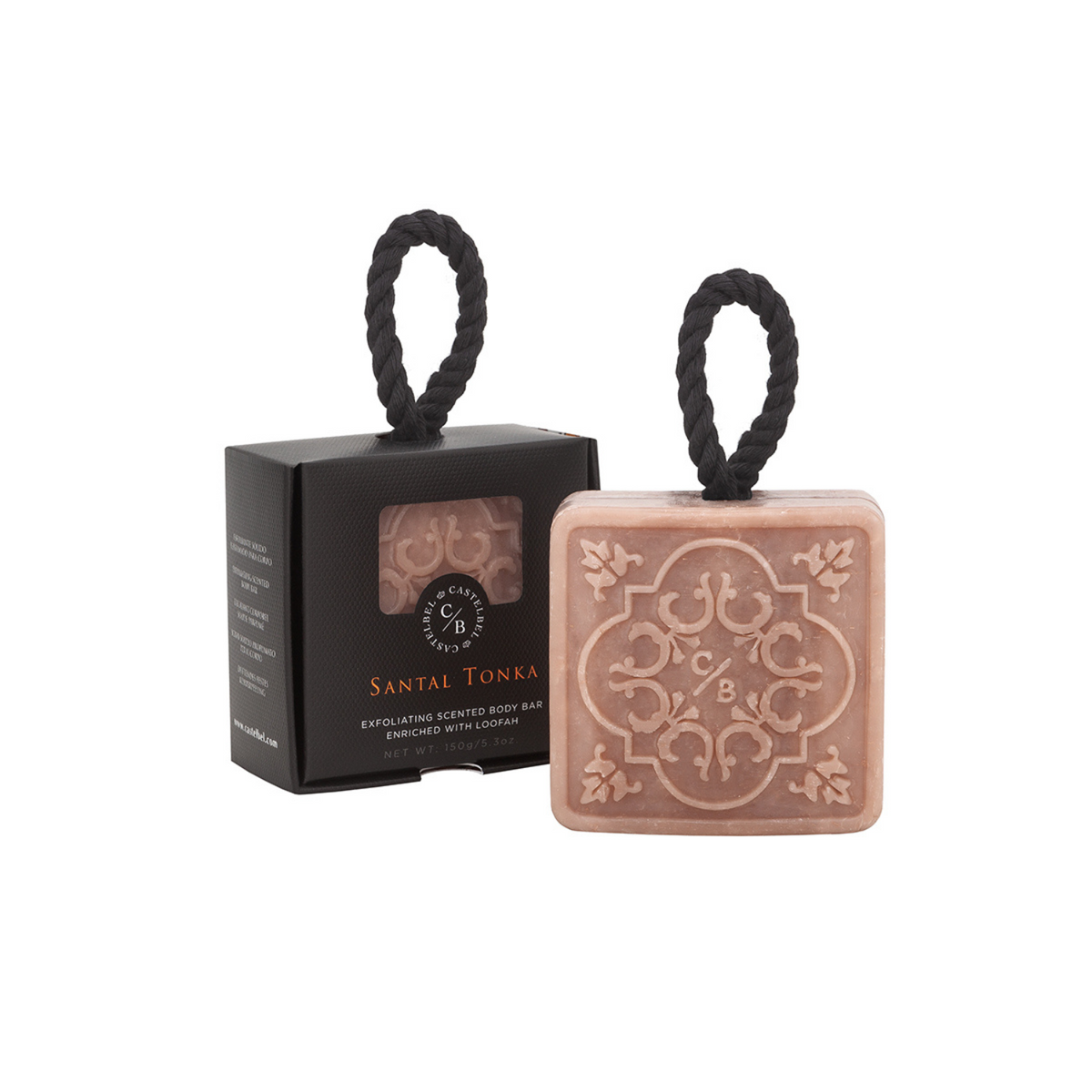 Castelbel Santal Tonka Exfoliating Body Bar-150gr