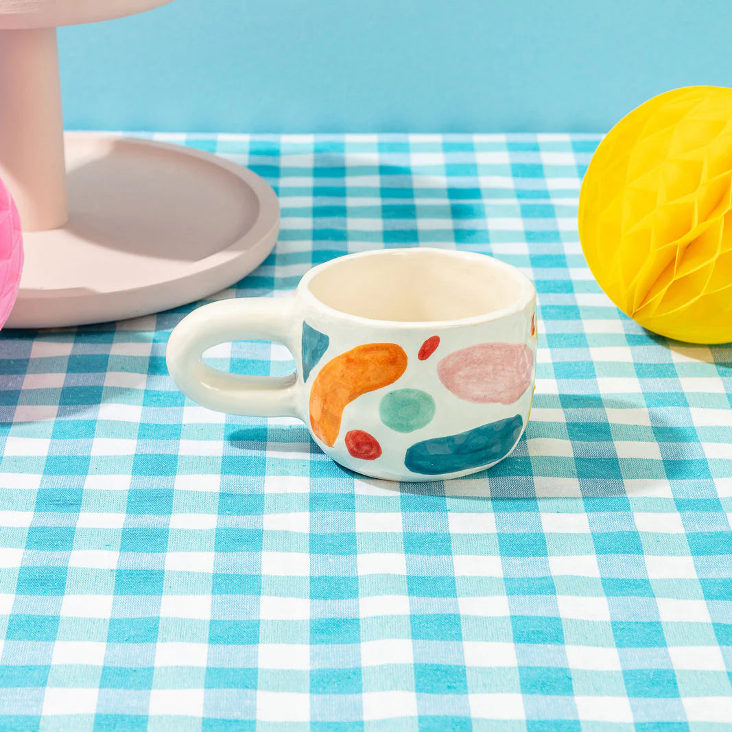 Ana Seixas Abstract and Floral Ceramic Cup