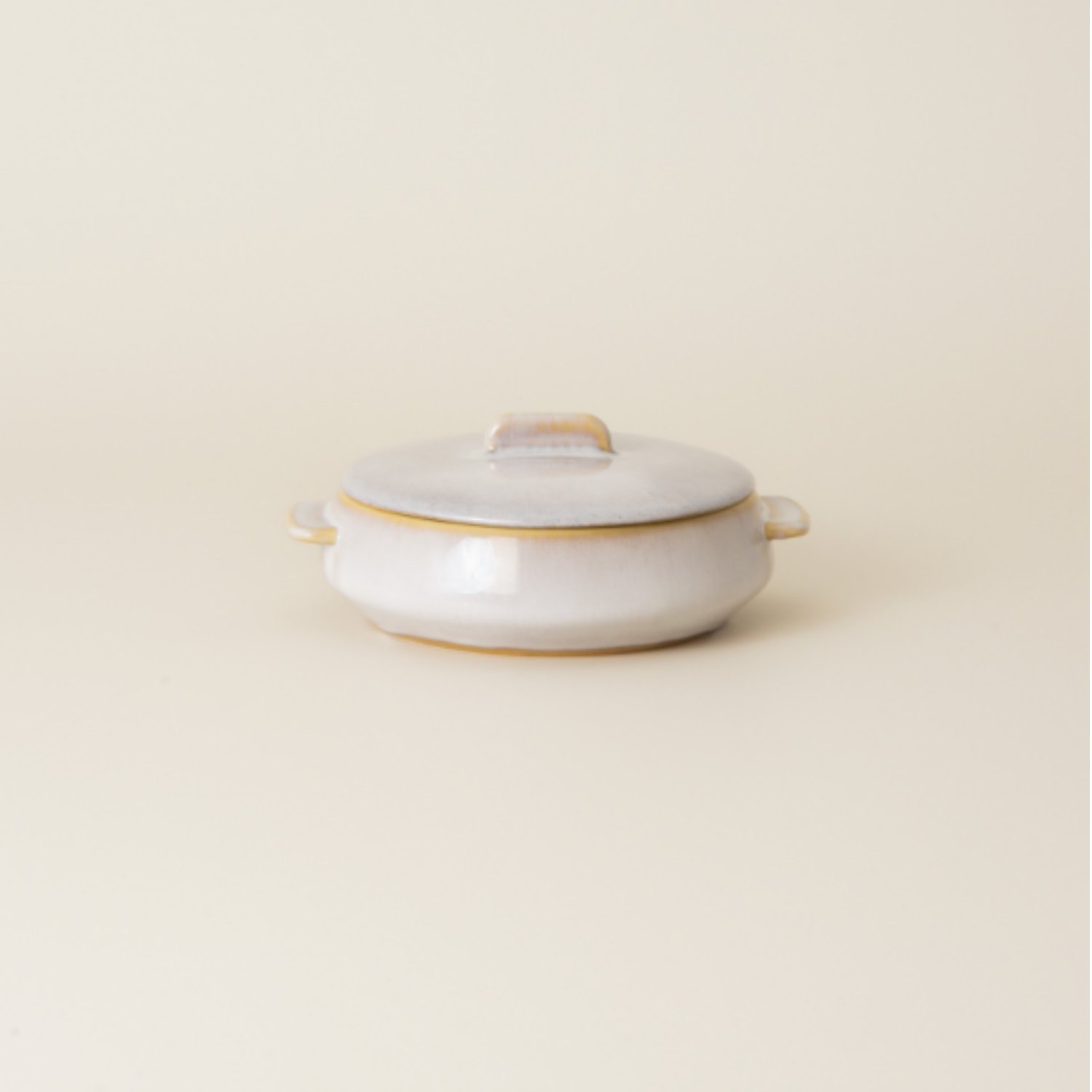 Terrafina Cream Amazonia Casserole with Lid