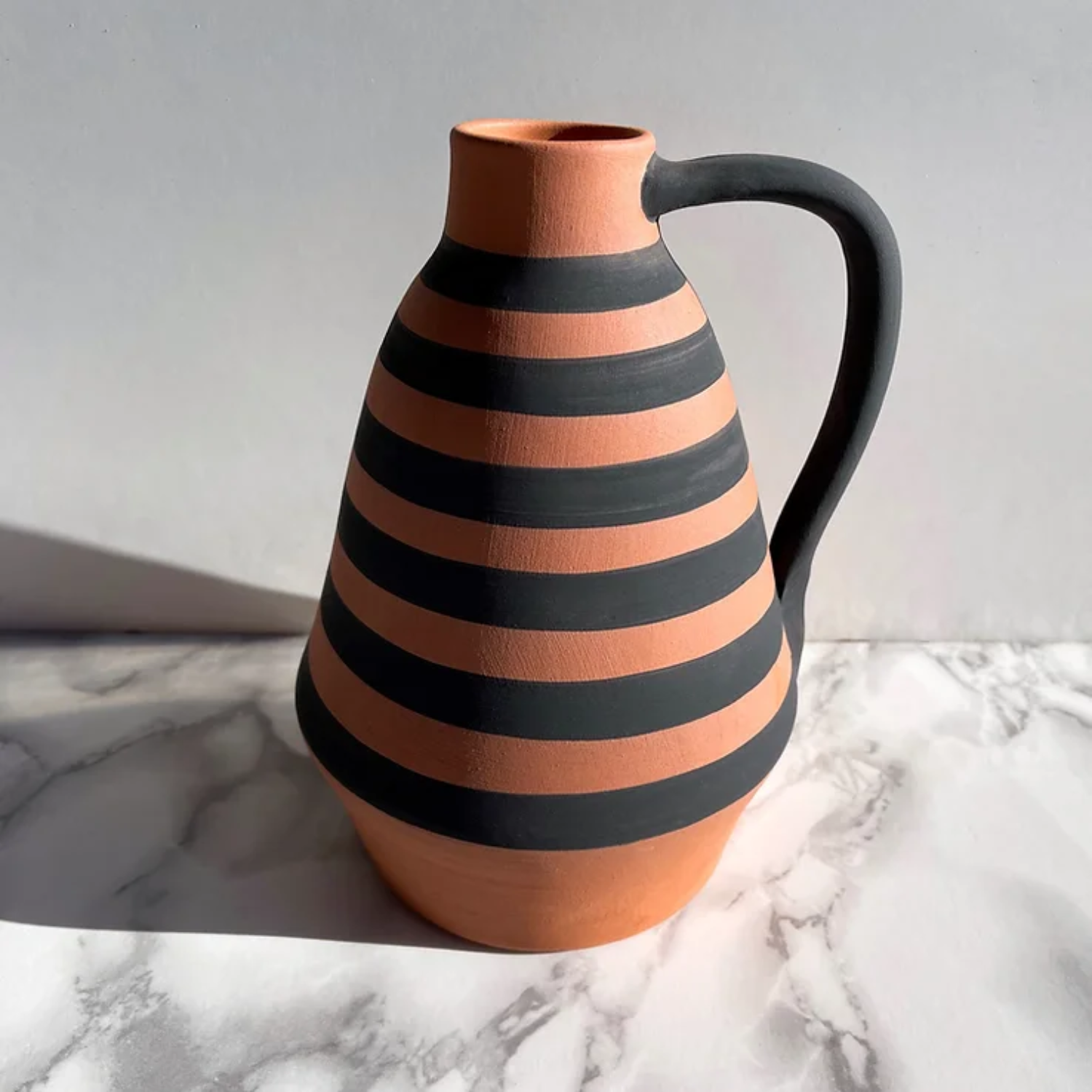 Casa Cubista Horizontal Stripes with Handle Vessel