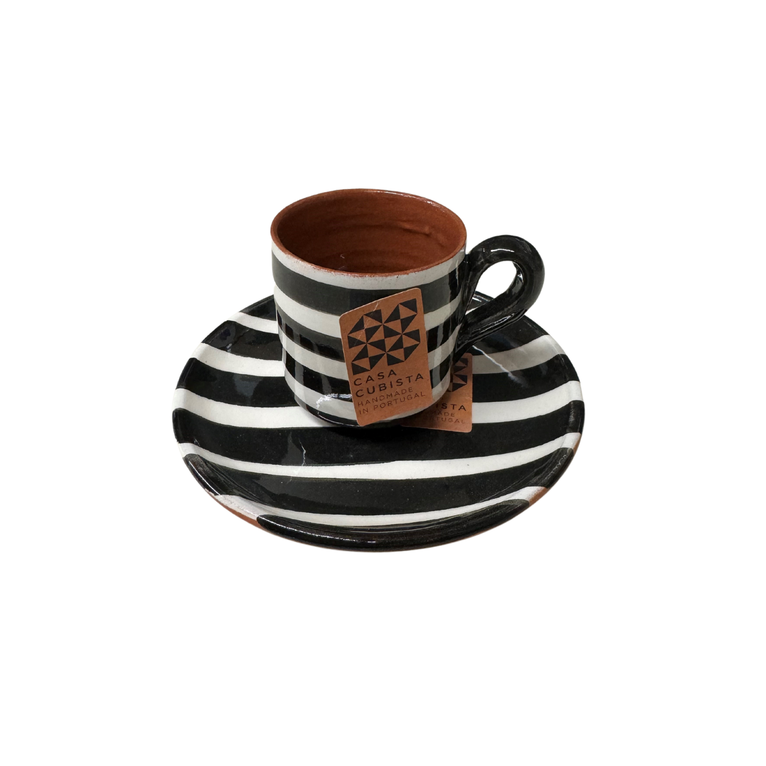 Casa Cubista Striped Espresso Cup and Saucer