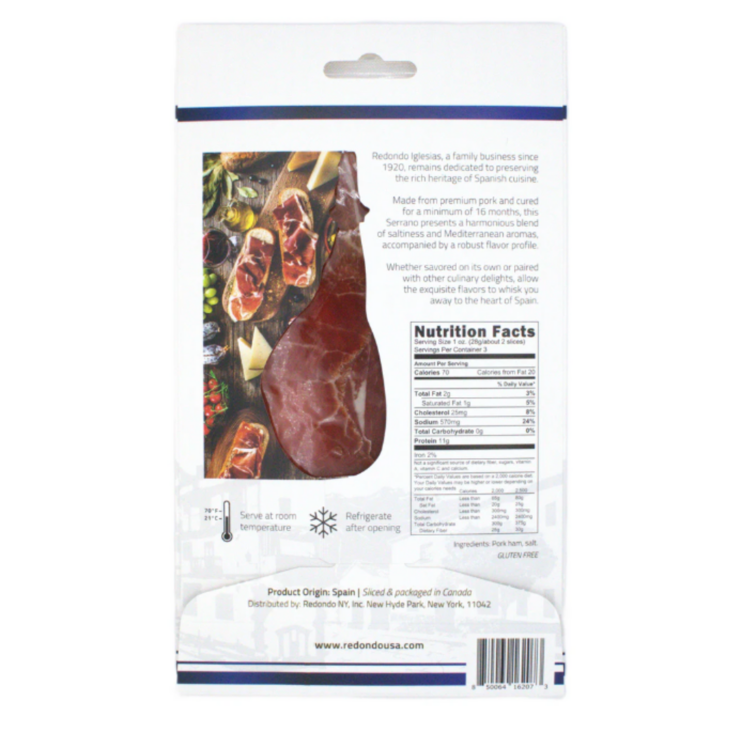 Redondo Iglesias Jamon Serrano Pre-Sliced