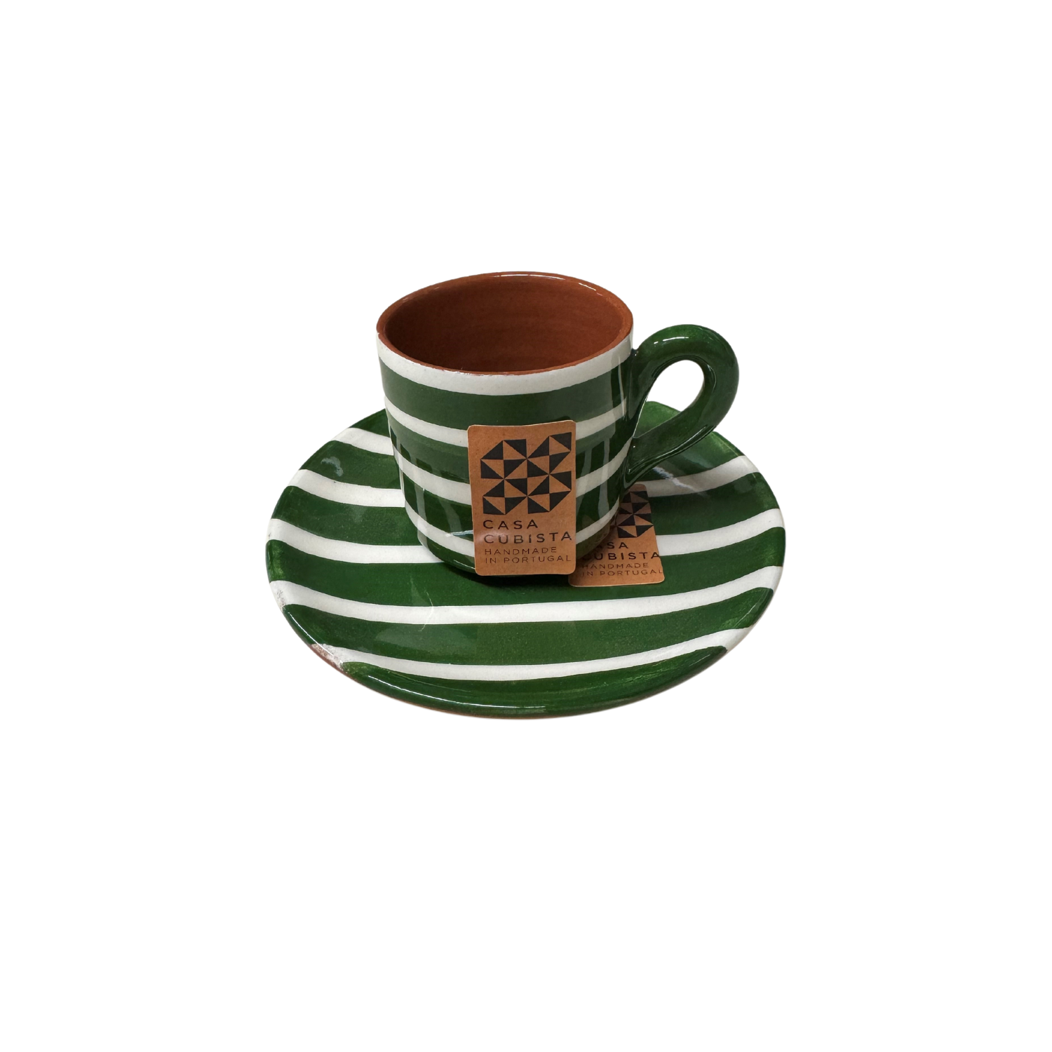 Casa Cubista Striped Espresso Cup and Saucer
