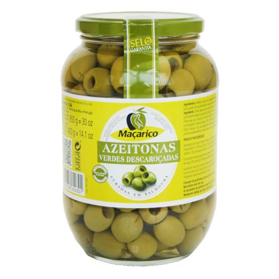 Maçarico Pitted Green Olives - 850g