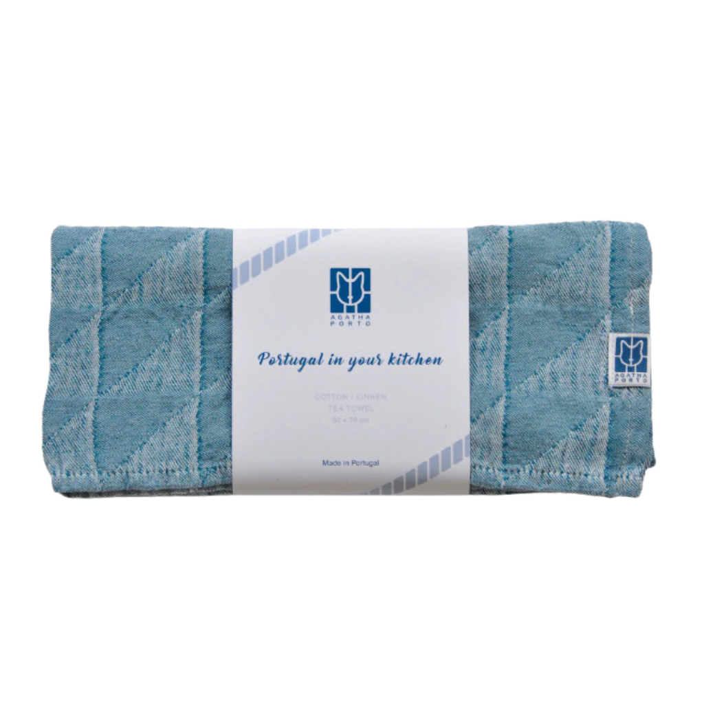 Agatha Porto Tea Towel Serra Blue