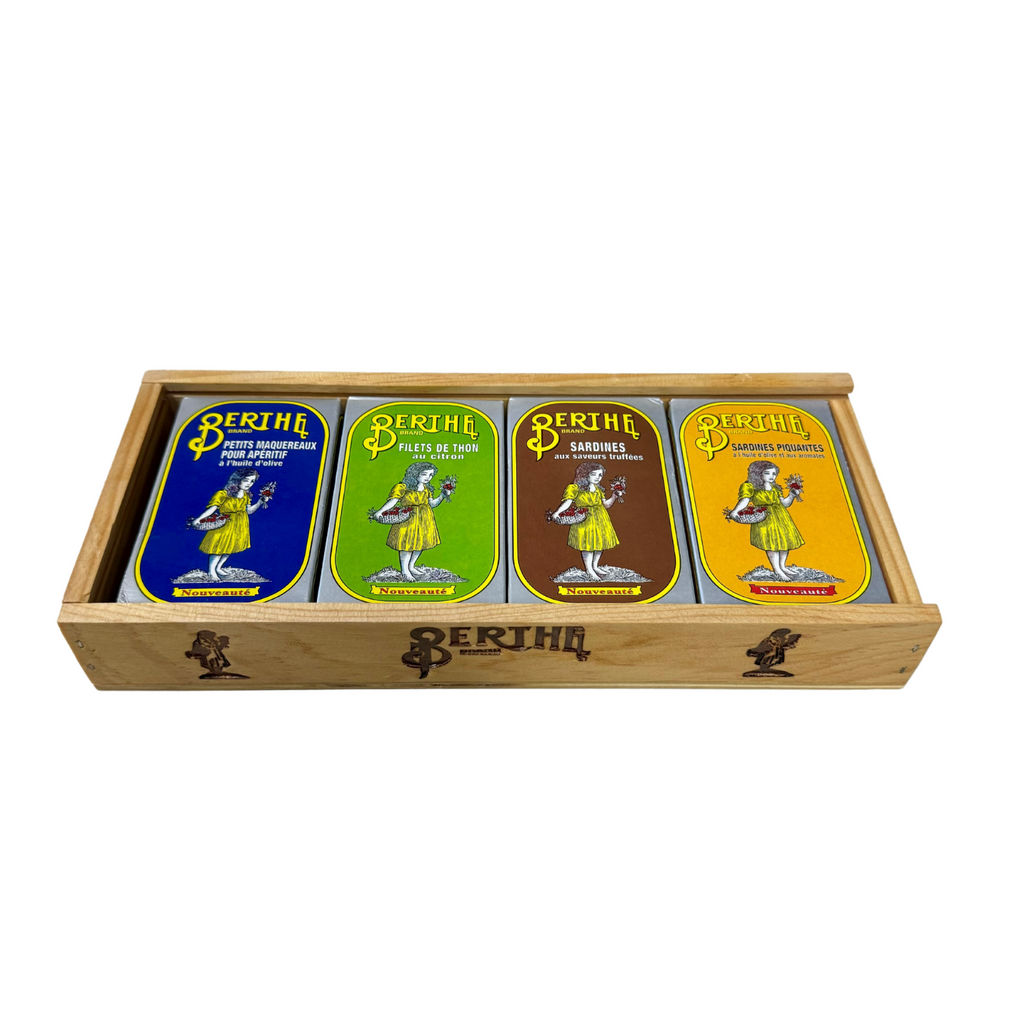 Berthe Wooden Gift Box - 4 Conservas