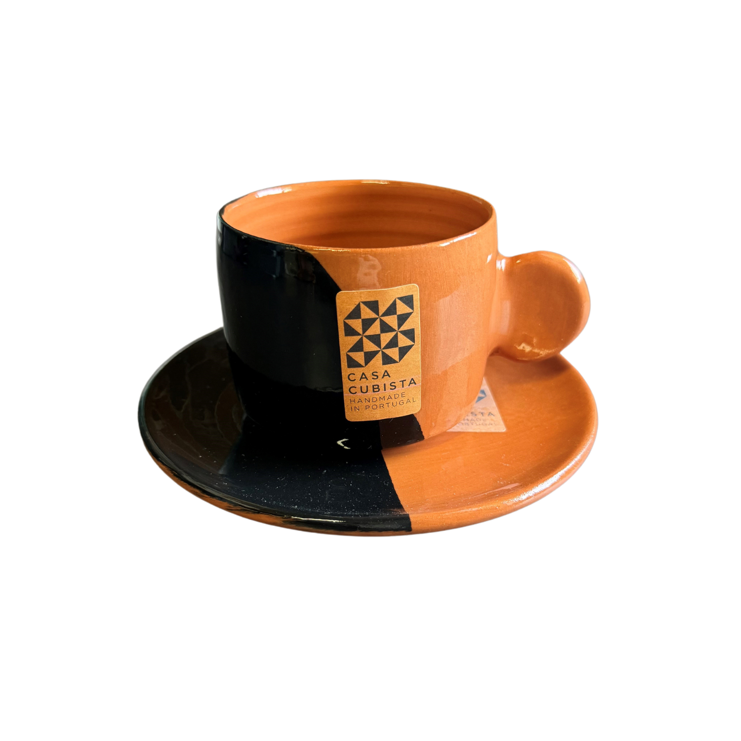 Casa Cubista Dipped Tea Cup and Saucer