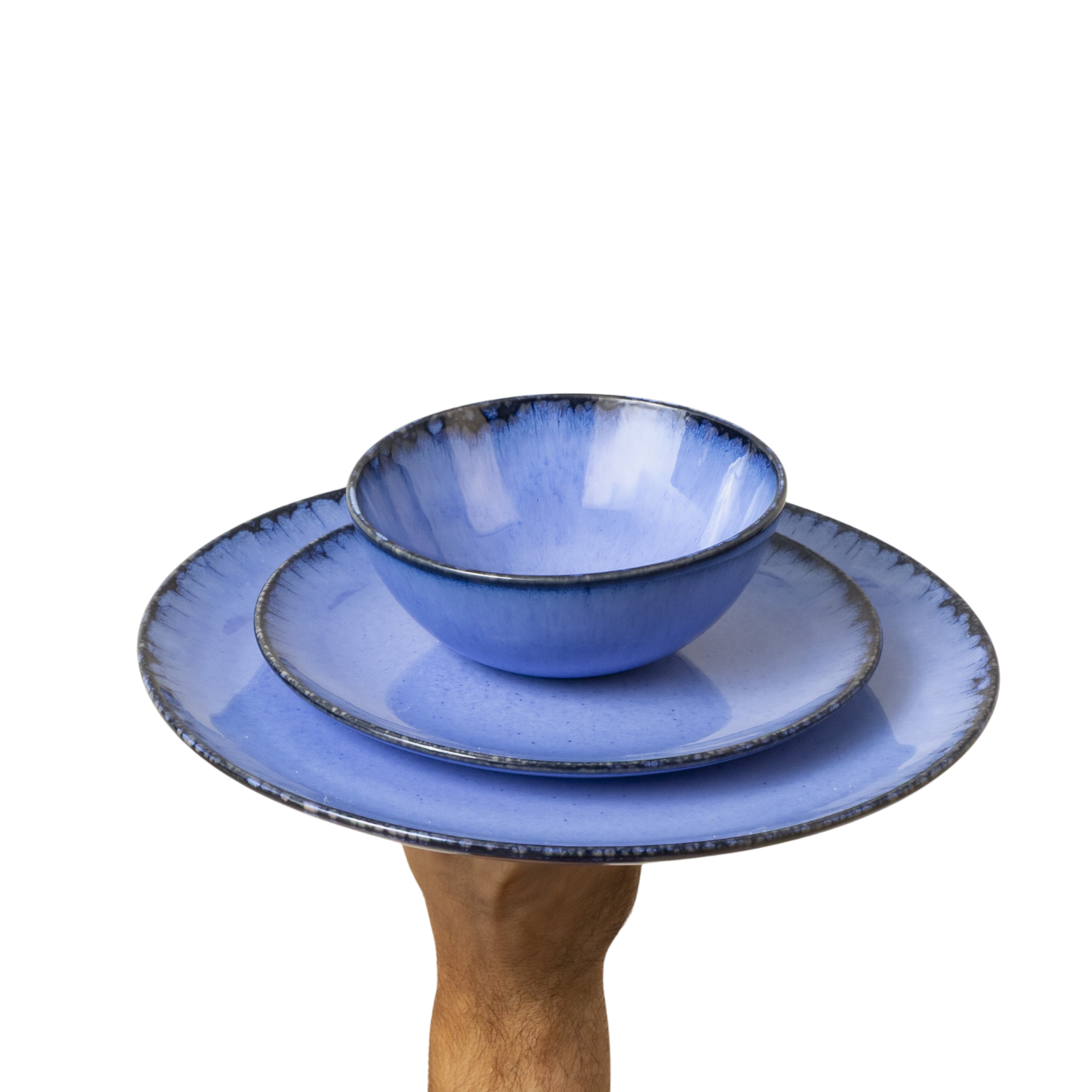 Terrafina Blue Amazonia - 12 Piece Set with Cereal Bowl