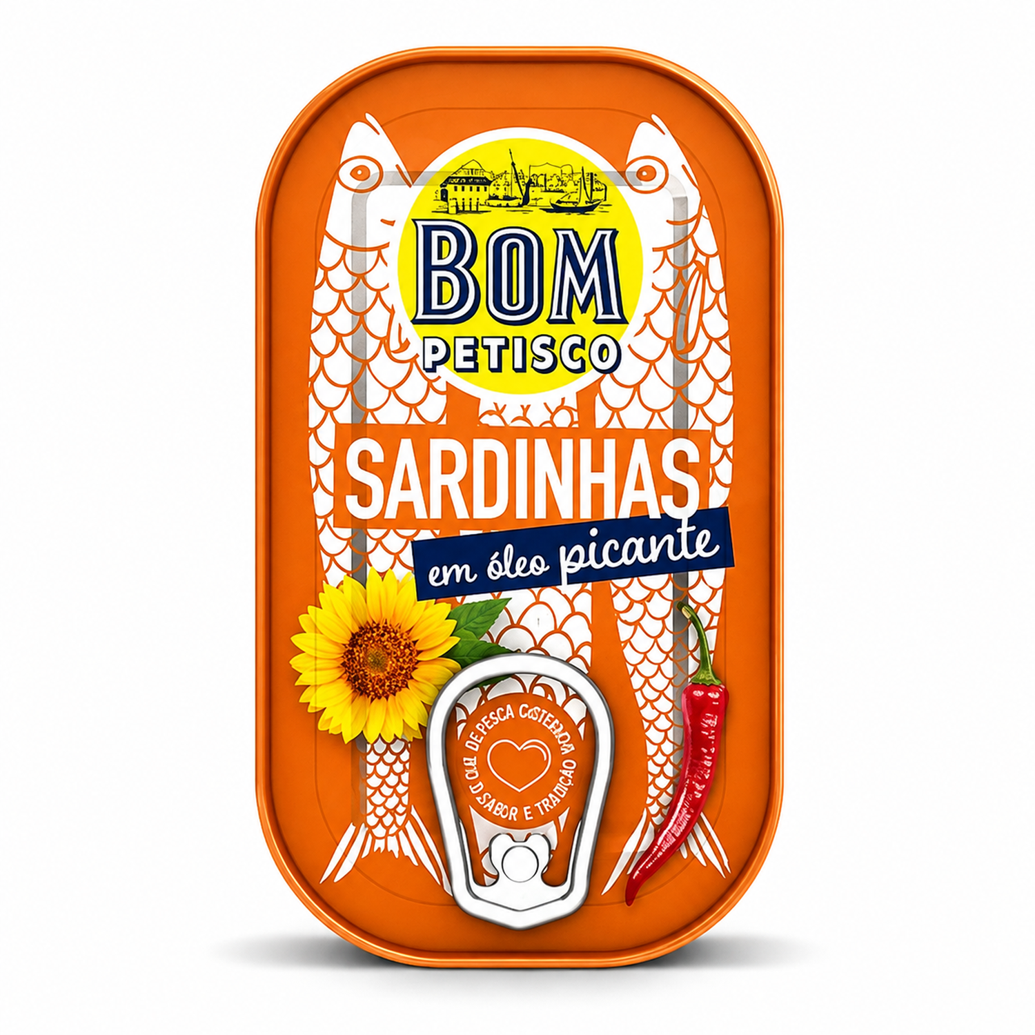 Bom Petisco Sardines in Spiced Sunflower Oil-120gr