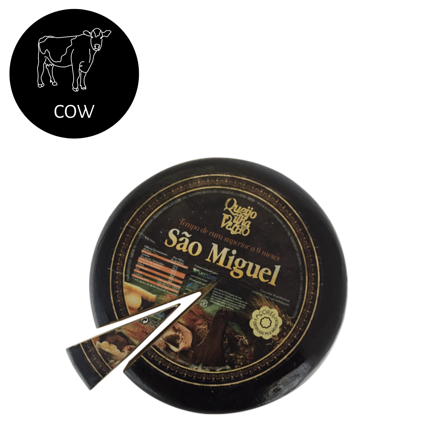 Queijo S. Miguel Black Aged 9 Months DOP (Denominação de Origem Protegida)