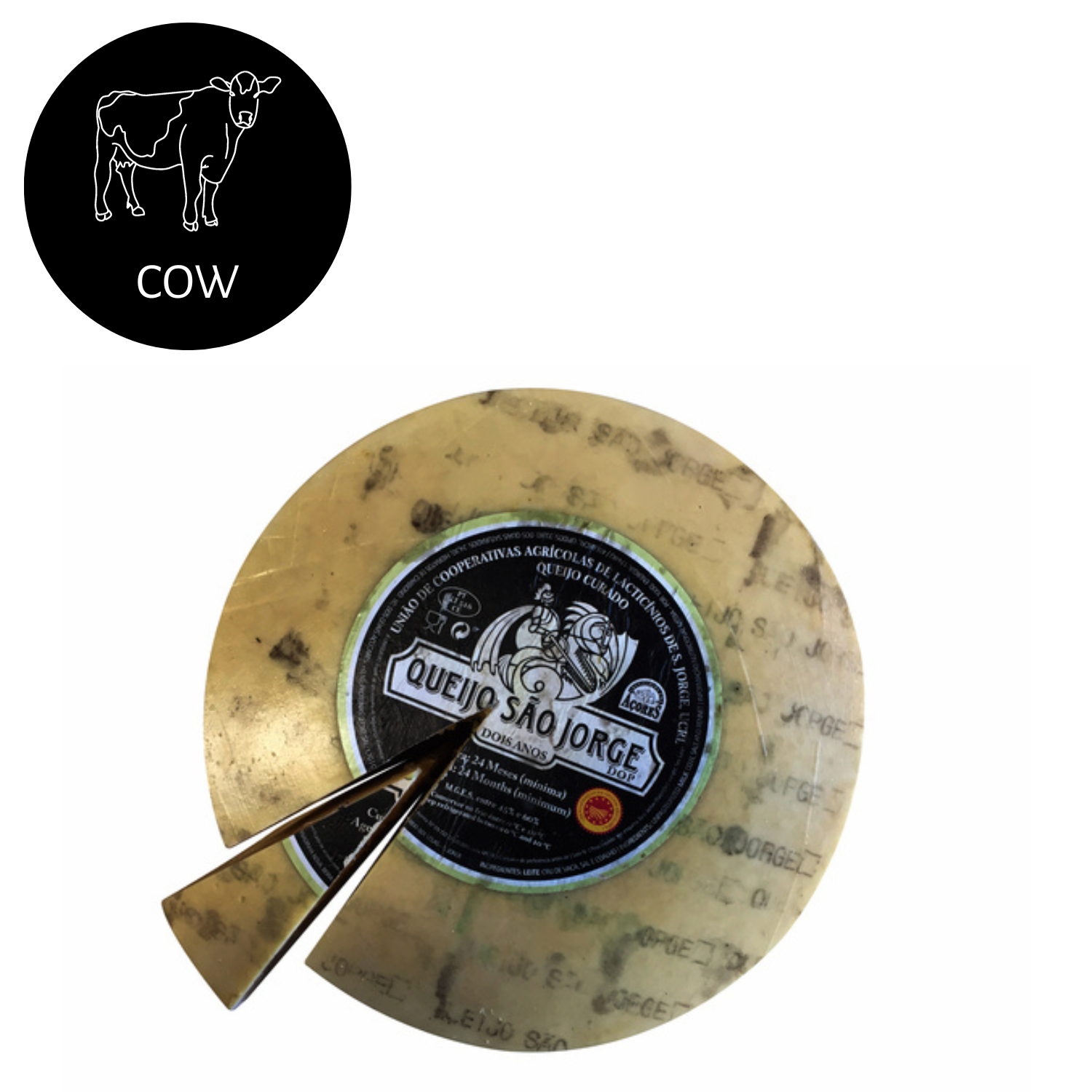 São Jorge Cheese Aged 24 Months DOP (Denominação de Origem Protegida)