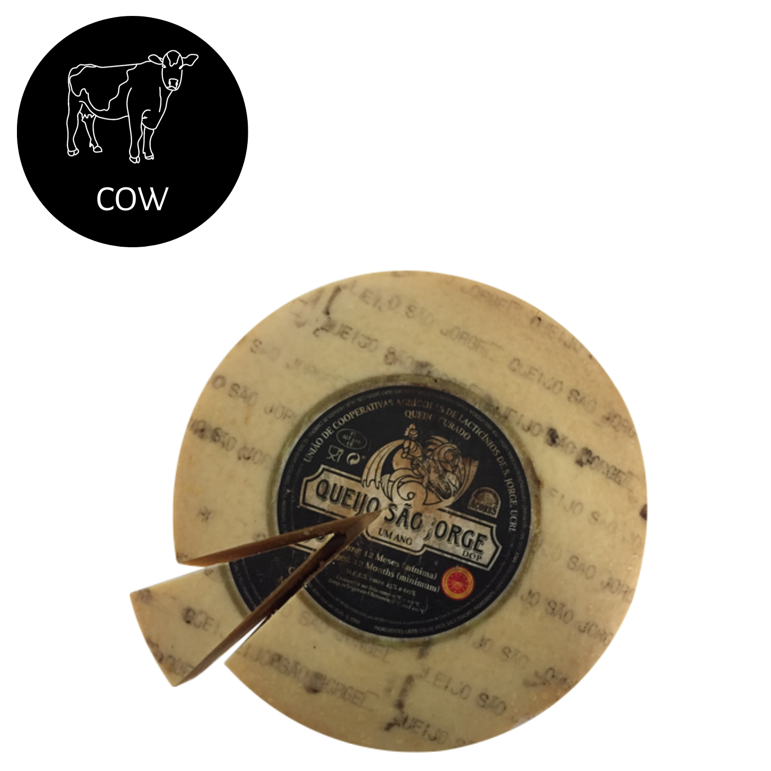 São Jorge Cheese Aged 12 Months DOP (Denominação de Origem Protegida)