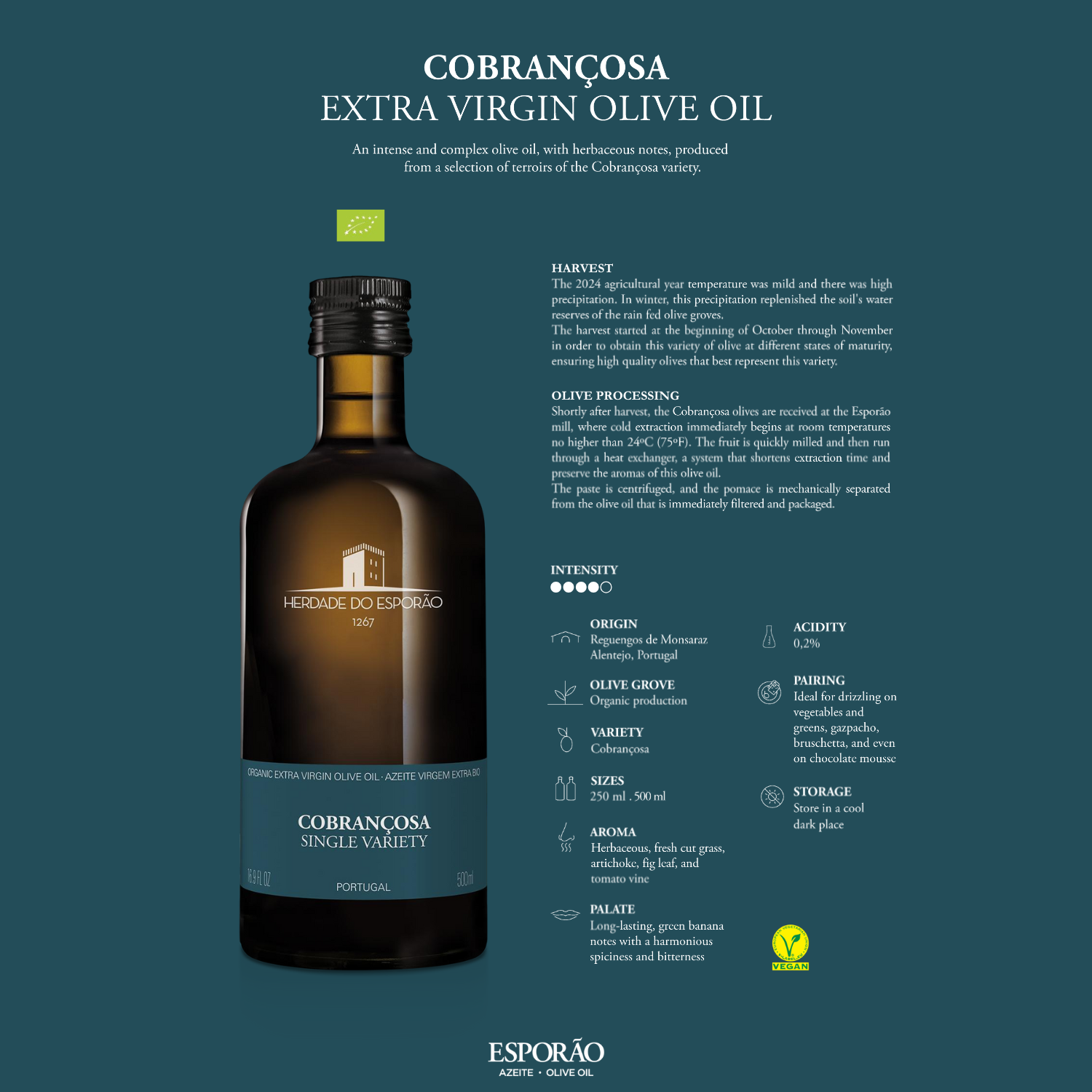 Herdade do Esporão Cobrançosa Extra Virgin Olive Oil