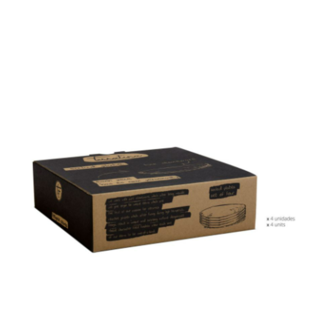 Terrafina Black Stone Salad Plate - Set of 4