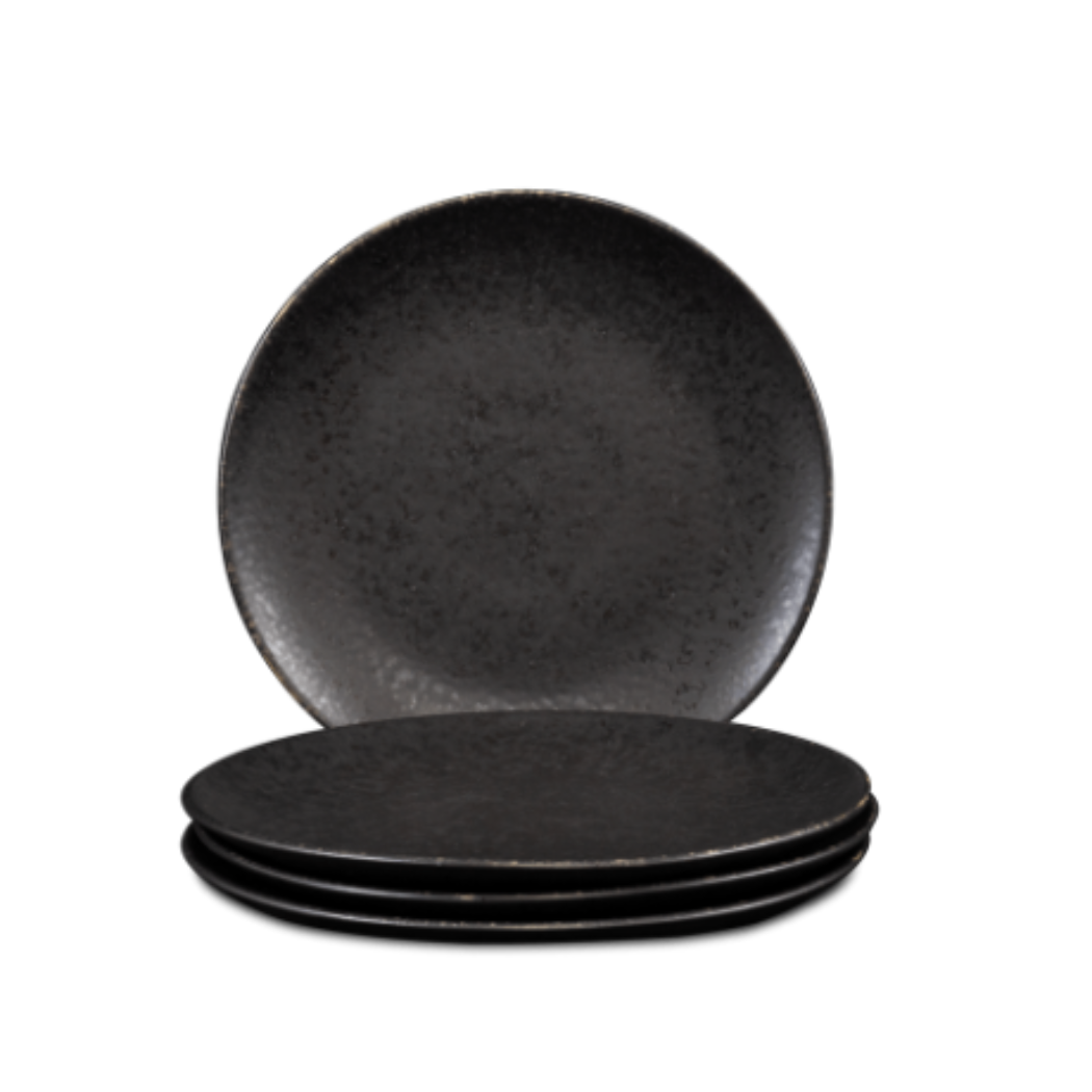 Terrafina Black Stone Salad Plate - Set of 4