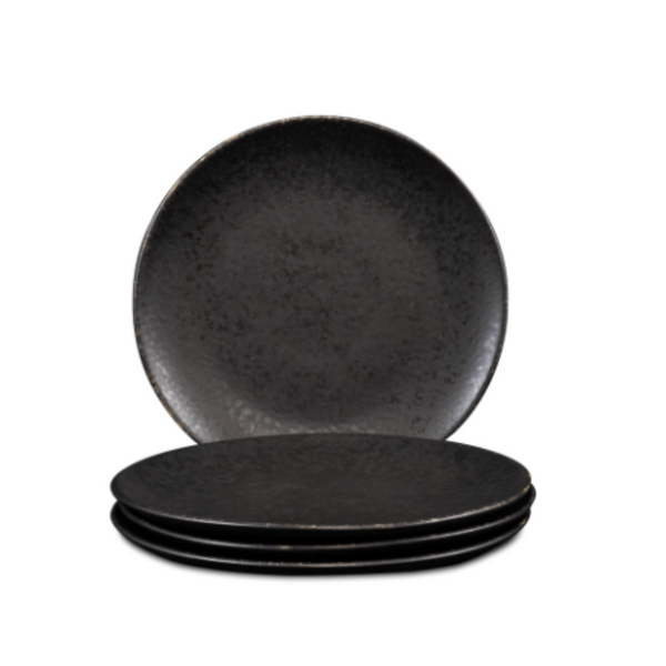 Terrafina Black Stone Salad Plate - Set of 4 – Portugalia Marketplace