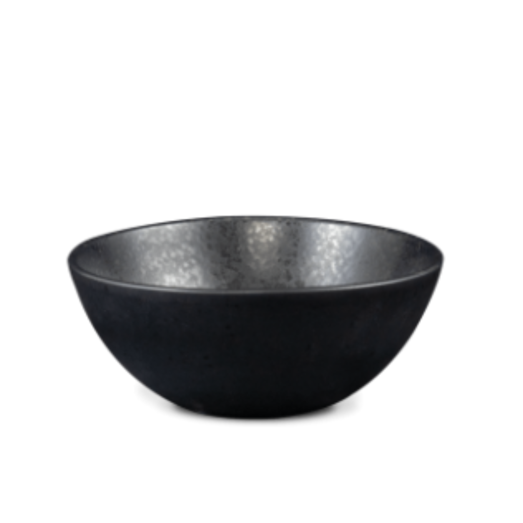 Terrafina Black Stone Cereal Bowl - Set of 2