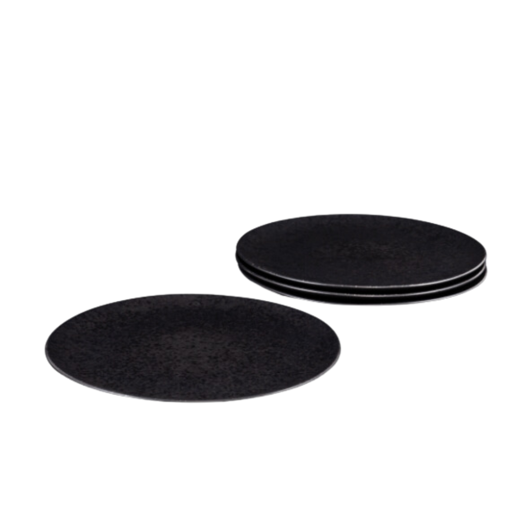Terrafina Black Stone Dinner Plate - Set of 4