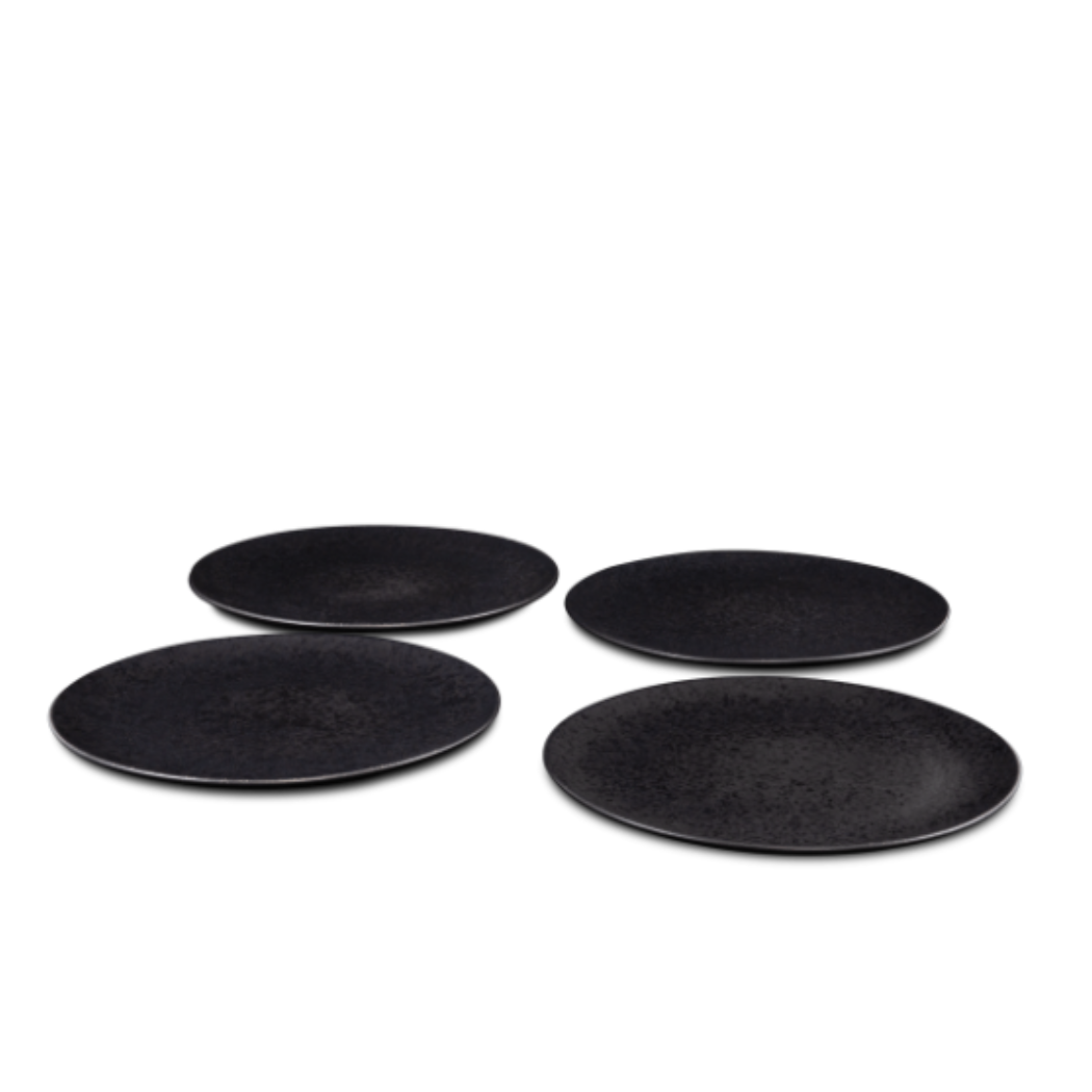 Terrafina Black Stone Dinner Plate - Set of 4