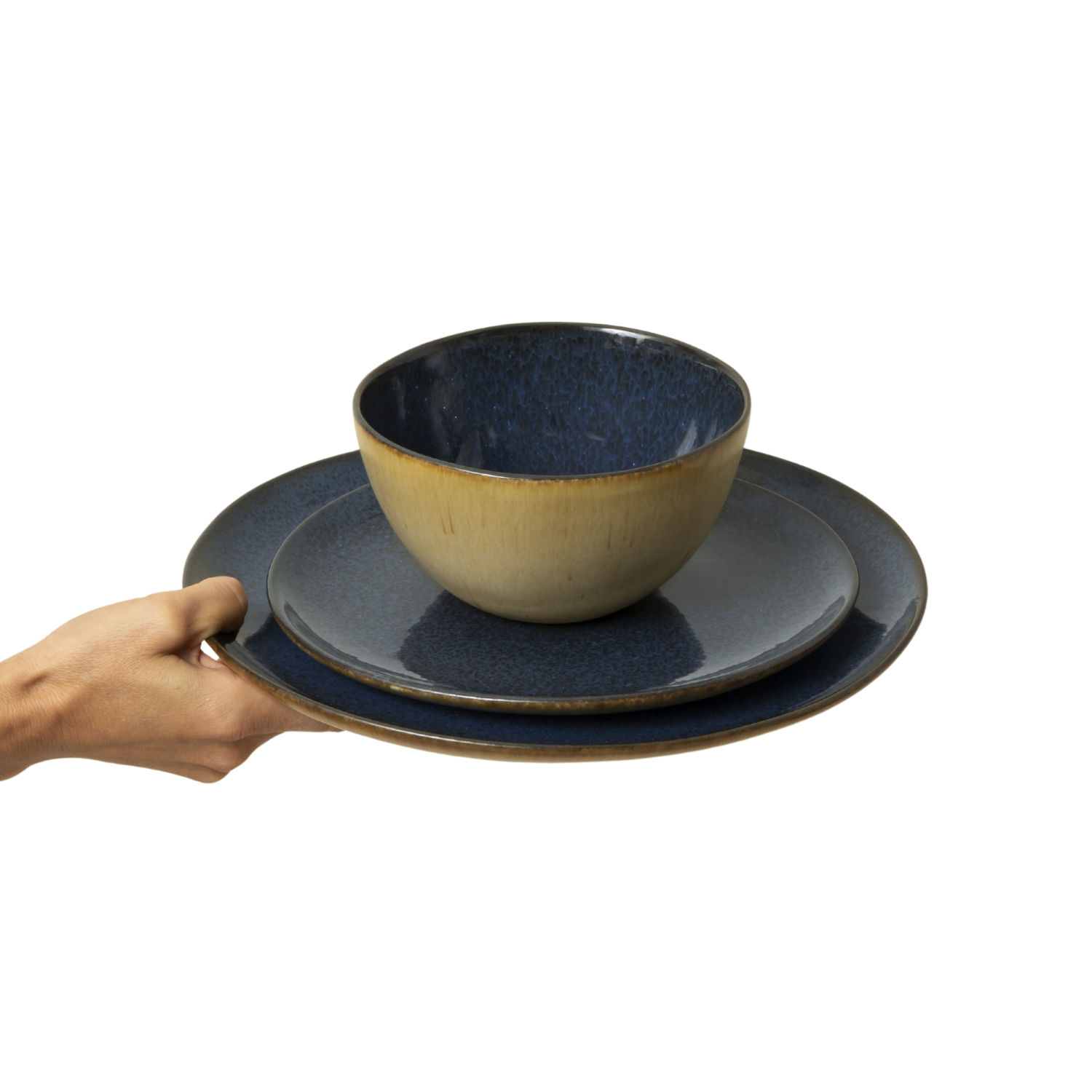 Terrafina Dark Blue Flower Seeds - 12 Piece Set with Cereal Bowl