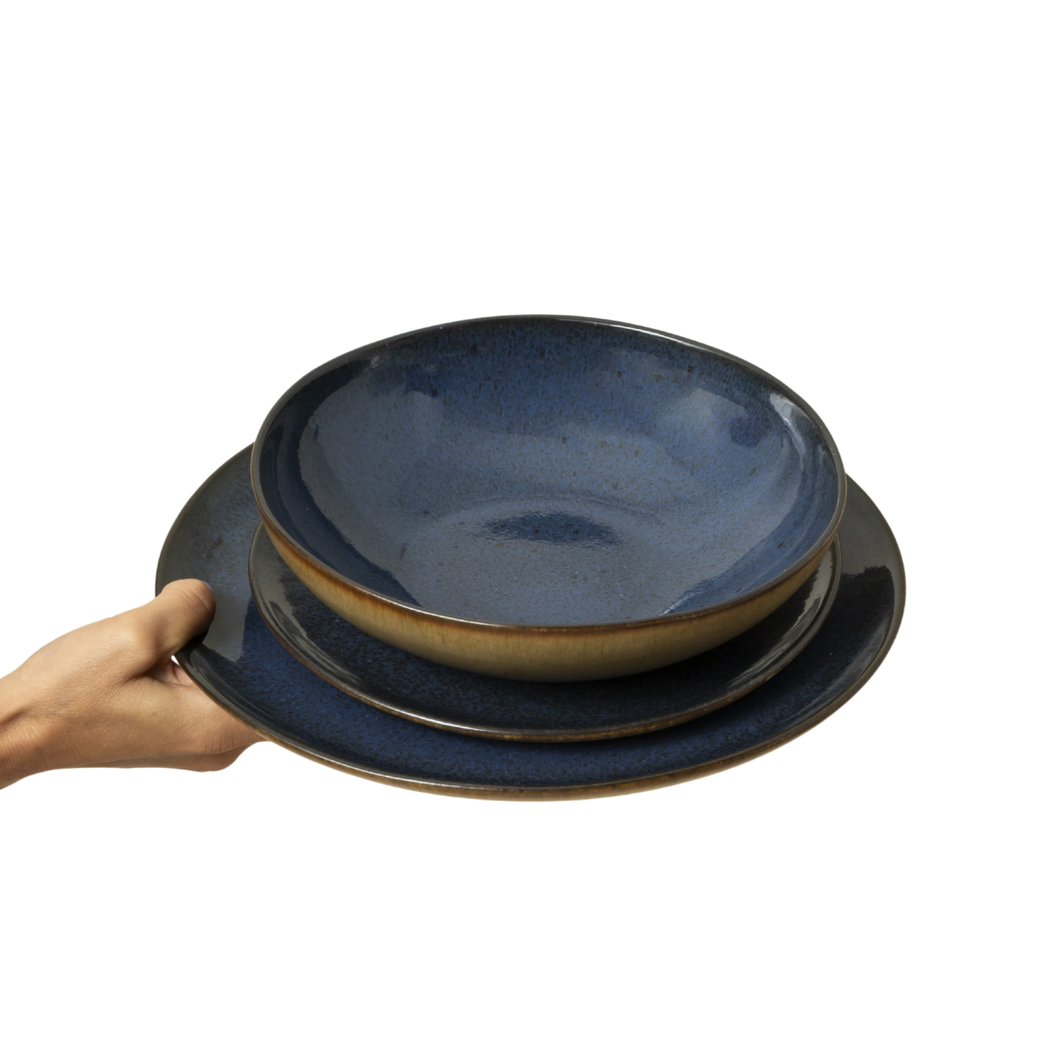 Terrafina Dark Blue Flower Seeds - 12 Piece Set with Pasta Plate