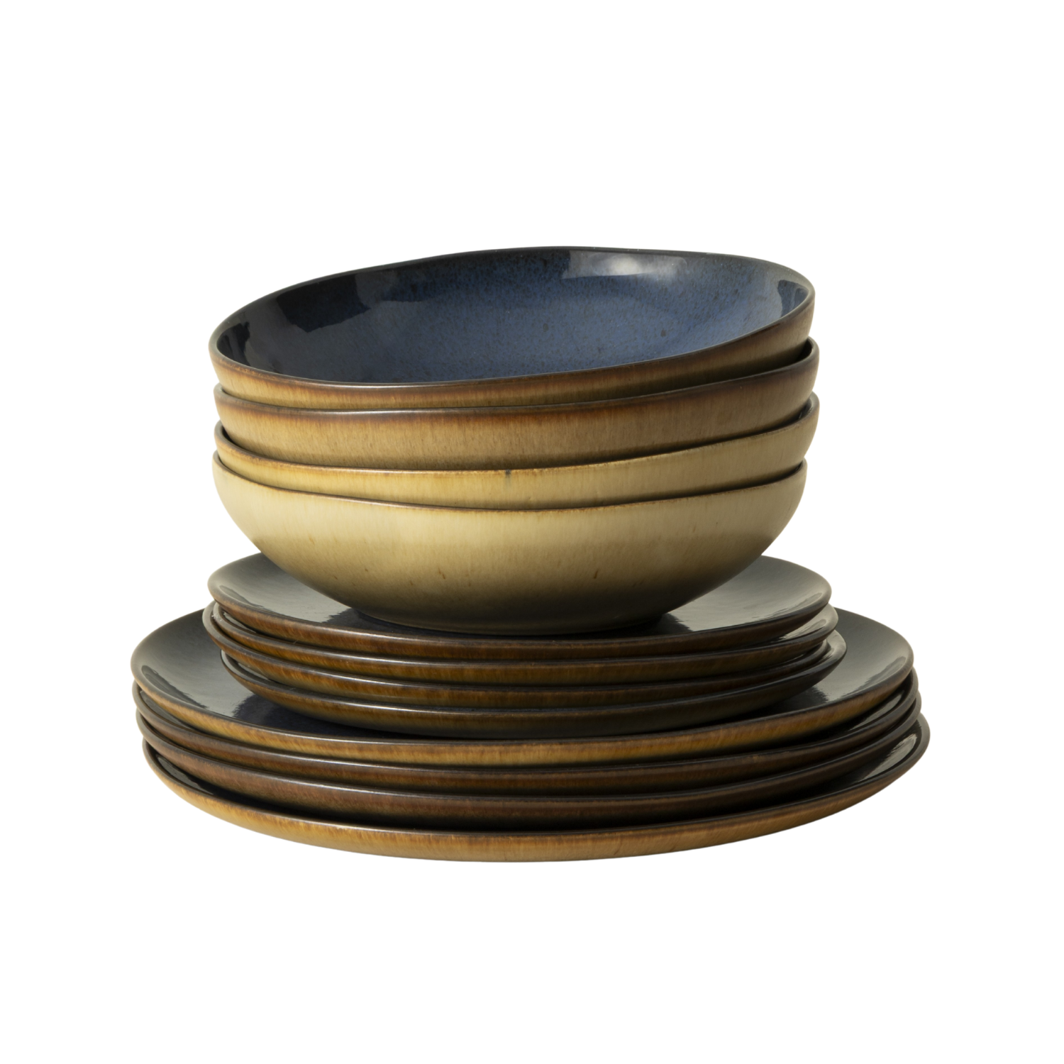 Terrafina Dark Blue Flower Seeds - 12 Piece Set with Pasta Plate