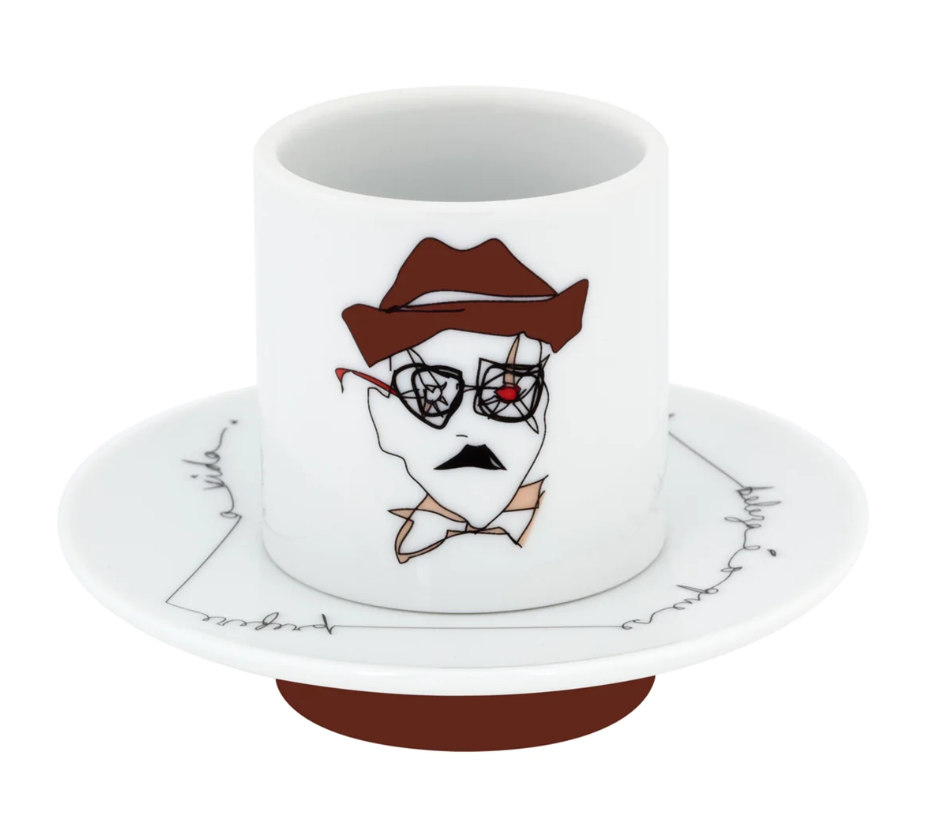 Vista Alegre Heteronimos Set of 4 Coffee Cups and Saucers