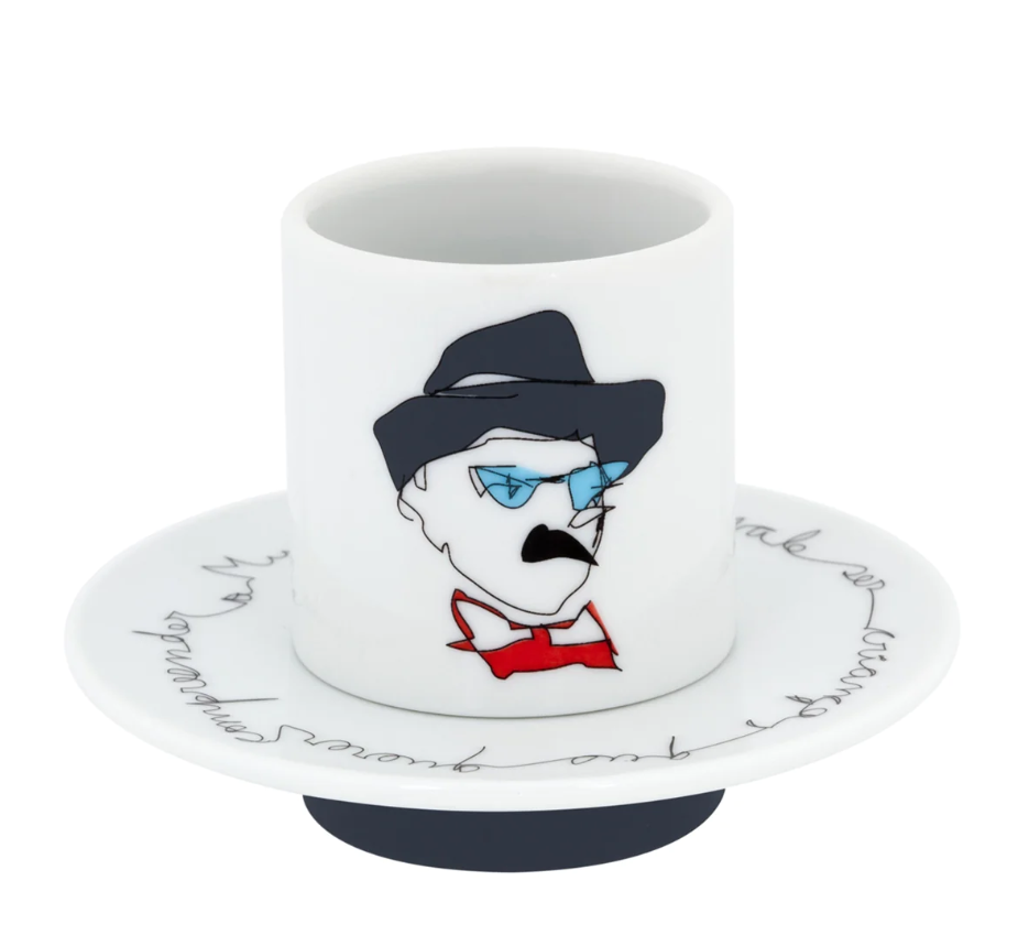 Vista Alegre Heteronimos Set of 4 Coffee Cups and Saucers