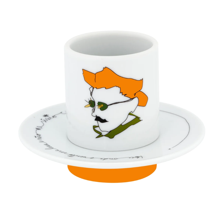 Vista Alegre Heteronimos Set of 4 Coffee Cups and Saucers