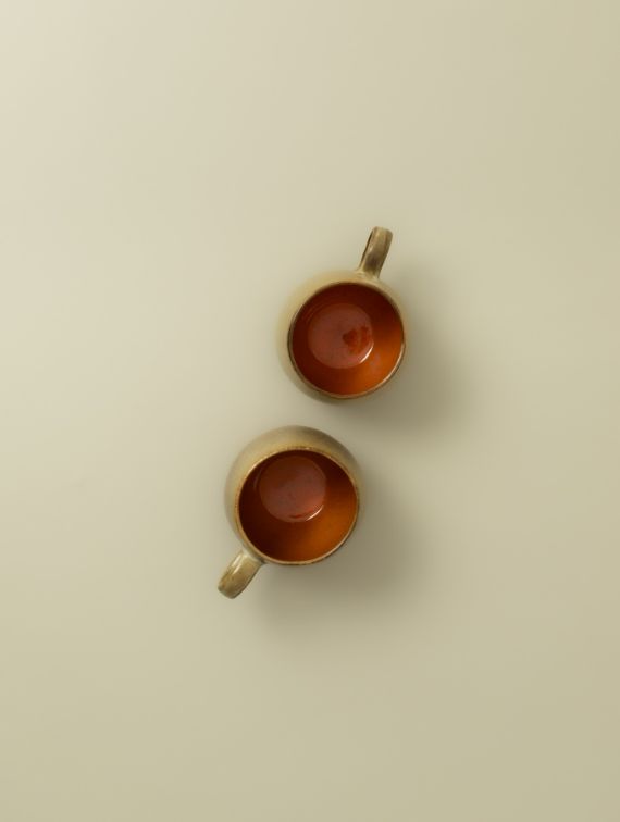 Terrafina Orange Flower Seeds Mug - Set of 2