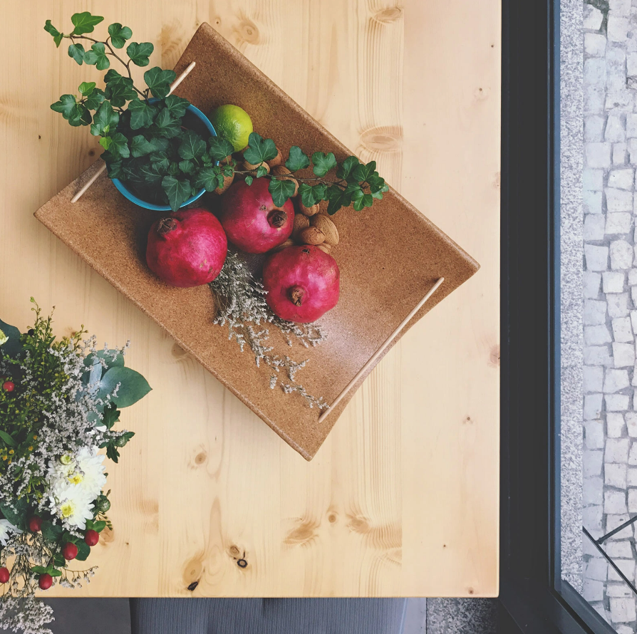 Minimal Cork Fruit Bowl