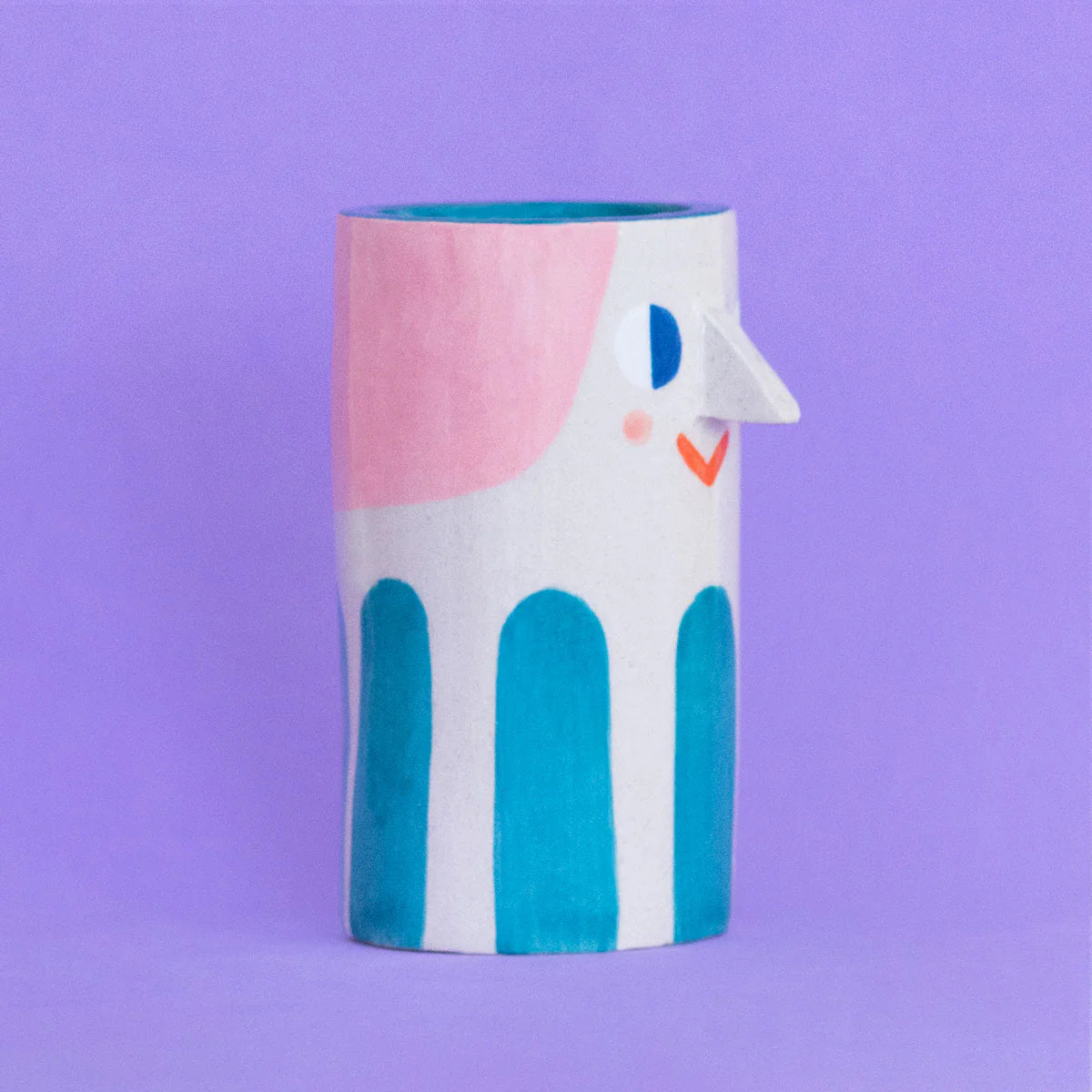 Ana Seixas Girl with Stripes Ceramic Vase