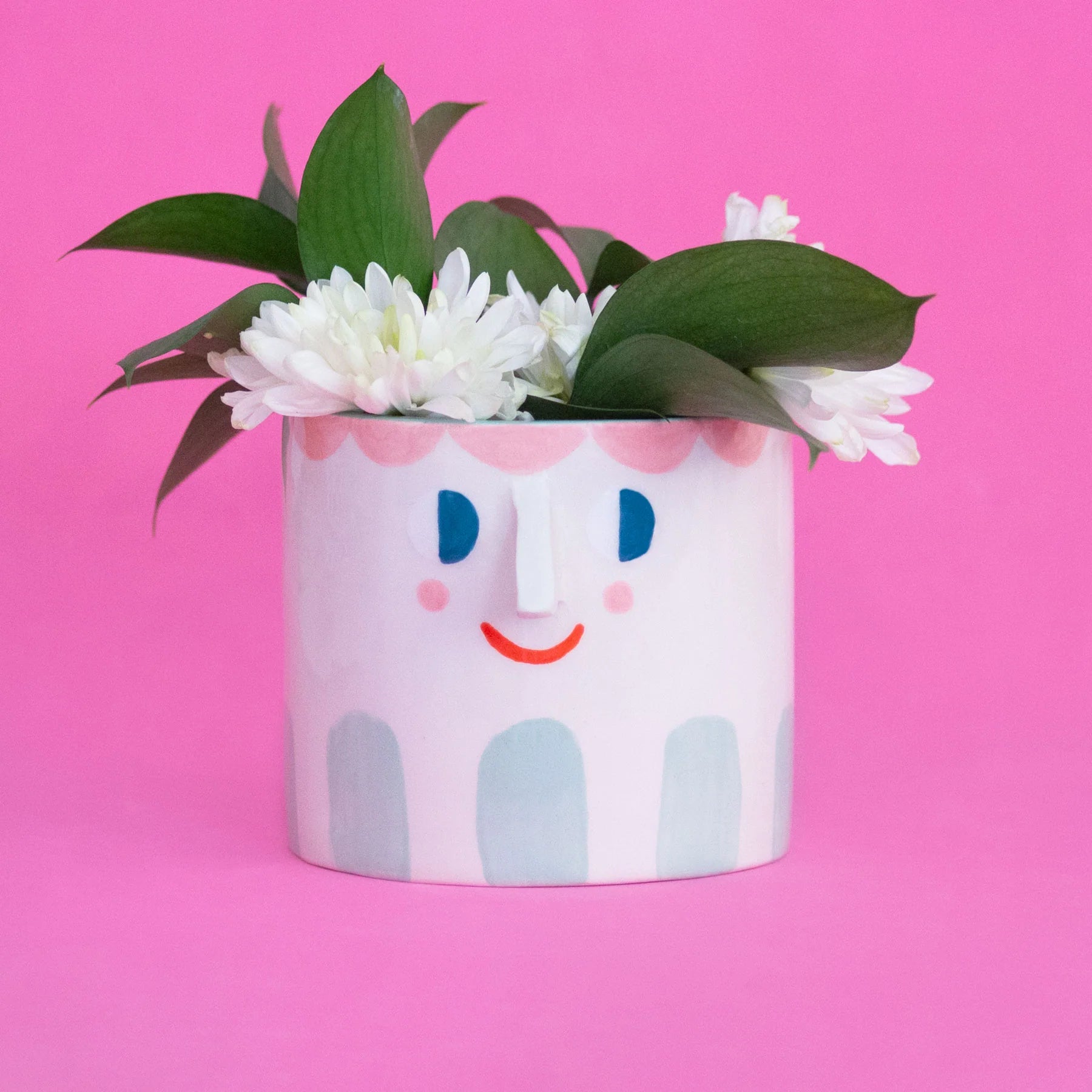 Ana Seixas Friendly Face Ceramic Pot