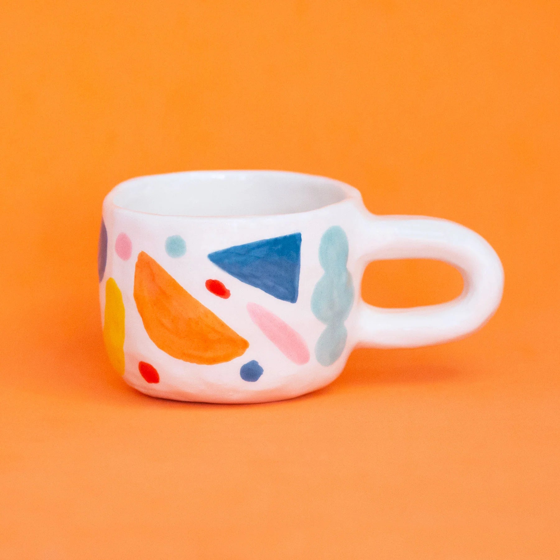 Ana Seixas Abstract and Floral Ceramic Cup