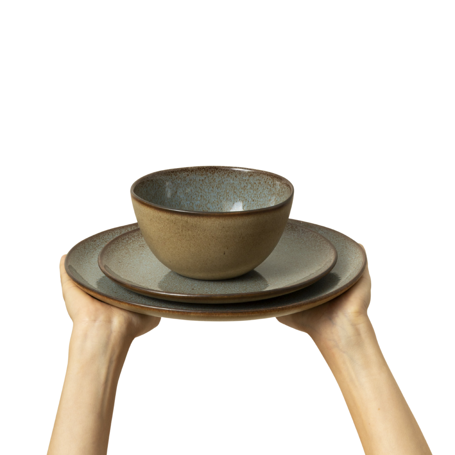 Terrafina Light Blue Flower Seeds - 12 Piece Set with Cereal Bowl