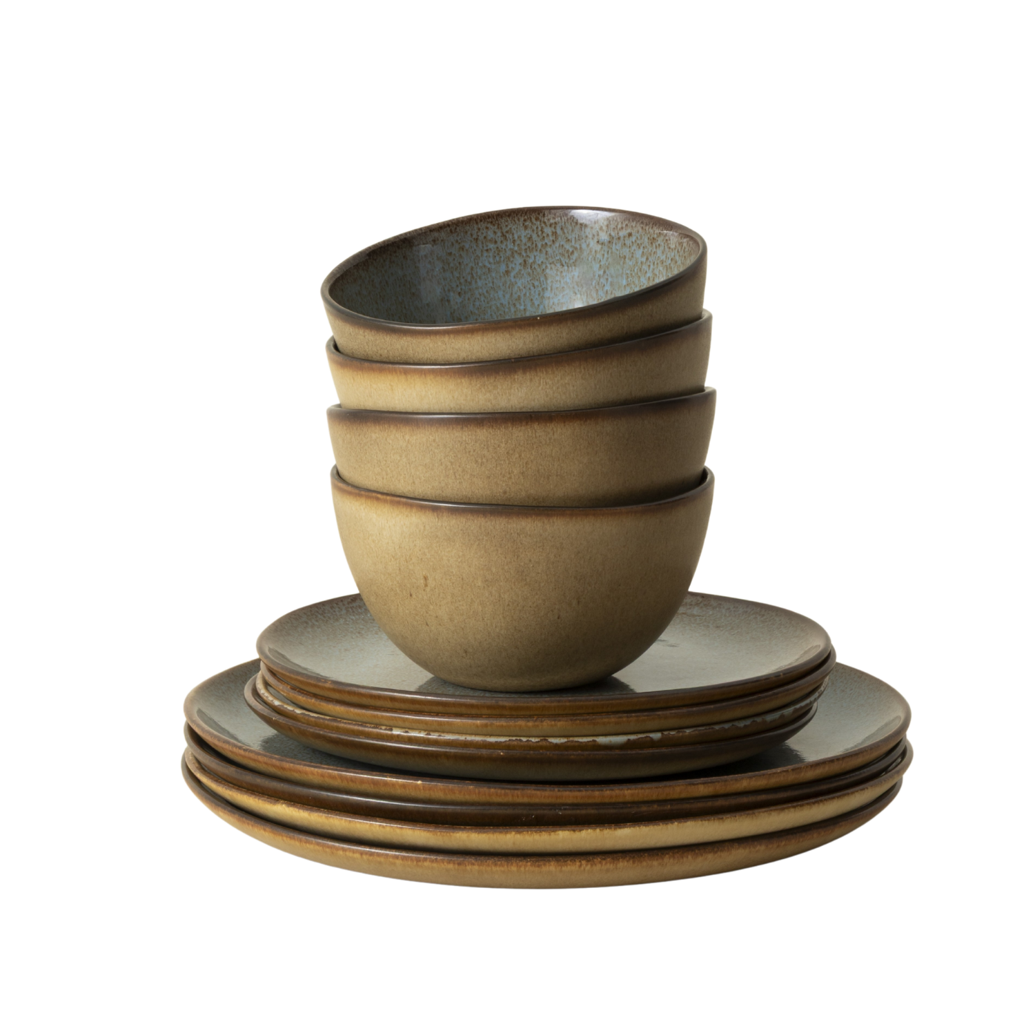 Terrafina Light Blue Flower Seeds - 12 Piece Set with Cereal Bowl