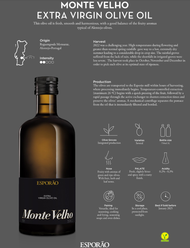 Herdade do Esporão Monte Velho Extra Virgin Olive Oil - 3L