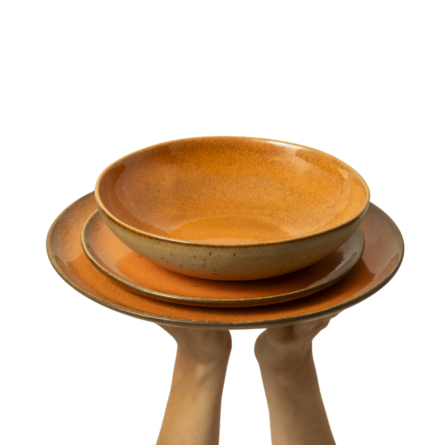 Terrafina Orange Flower Seeds - 12 Piece Set with Pasta Plate